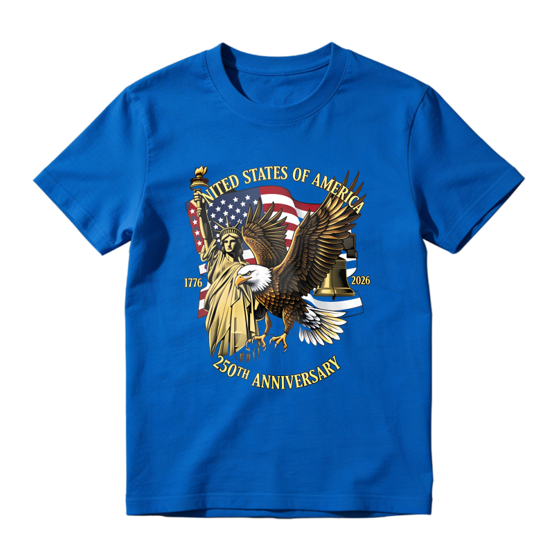 United States Of America 250th Anniversary Eagle And Flag Design Unisex Classic T-shirt