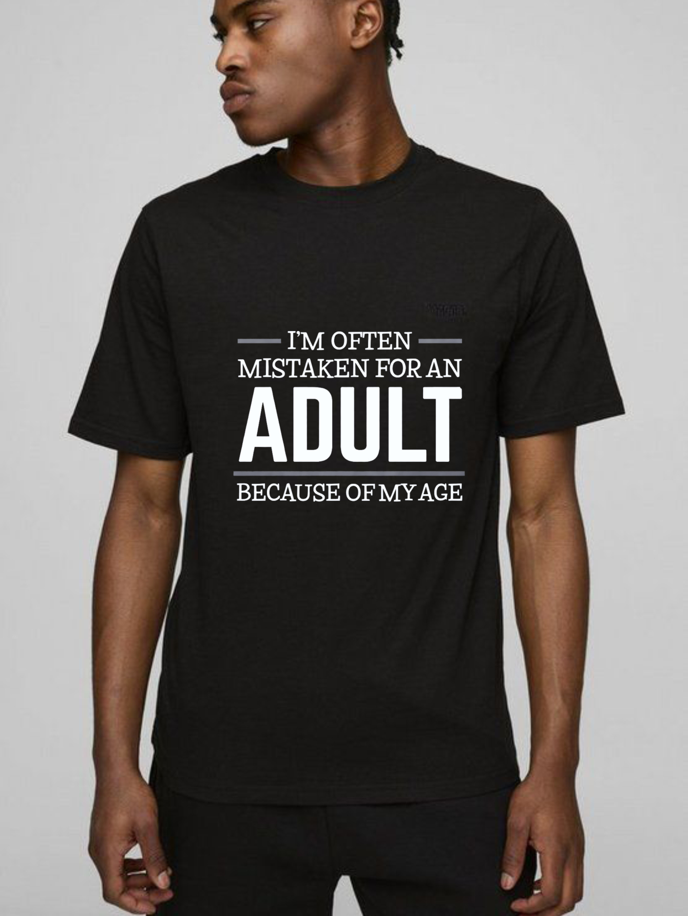Dorawear I Am Often Mistaken For An Adult Because Of My Age Pure Cotton Short Sleeve T Shirt
