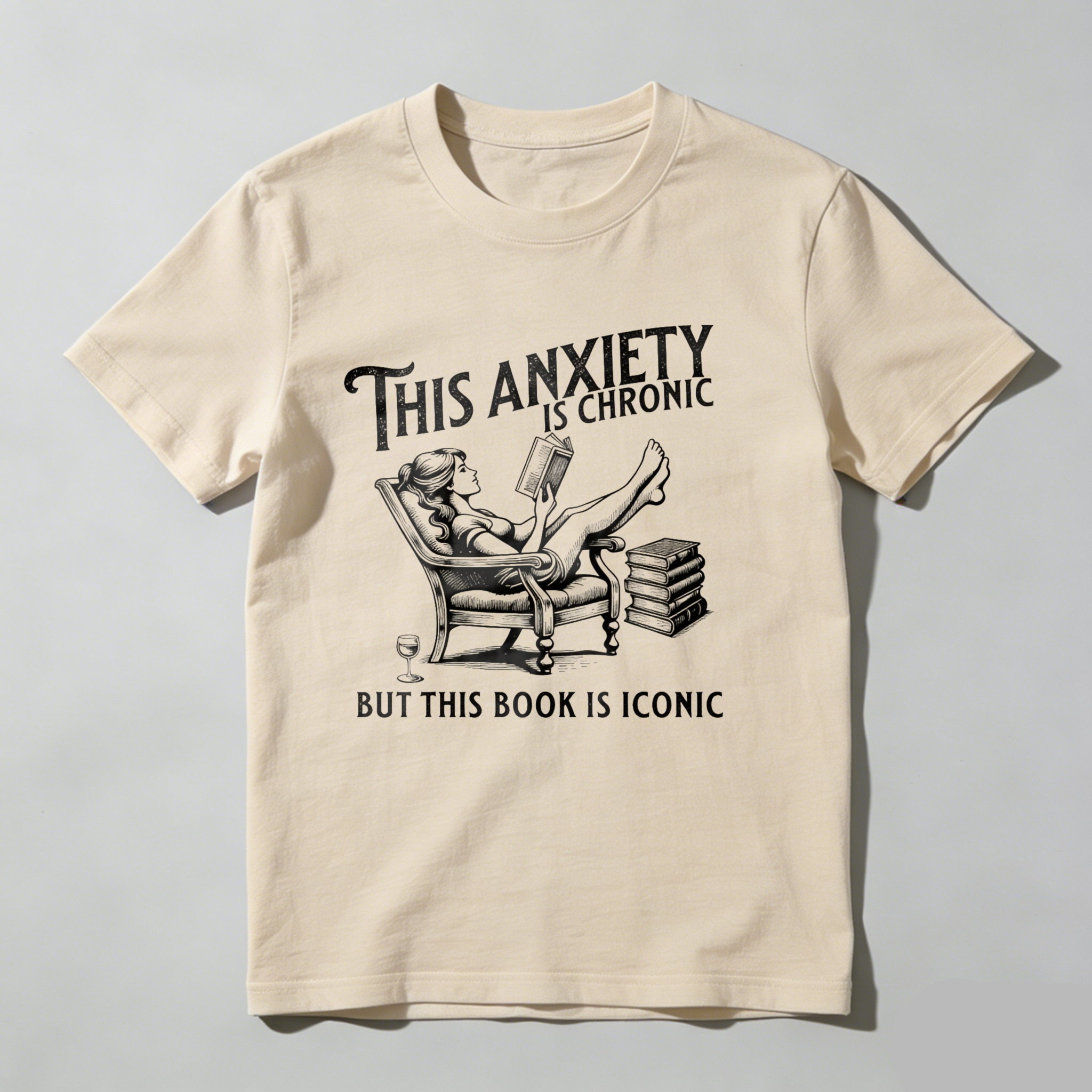 Dorawear This Anxiety Is Chronic But This Book Is Iconic T Shirt