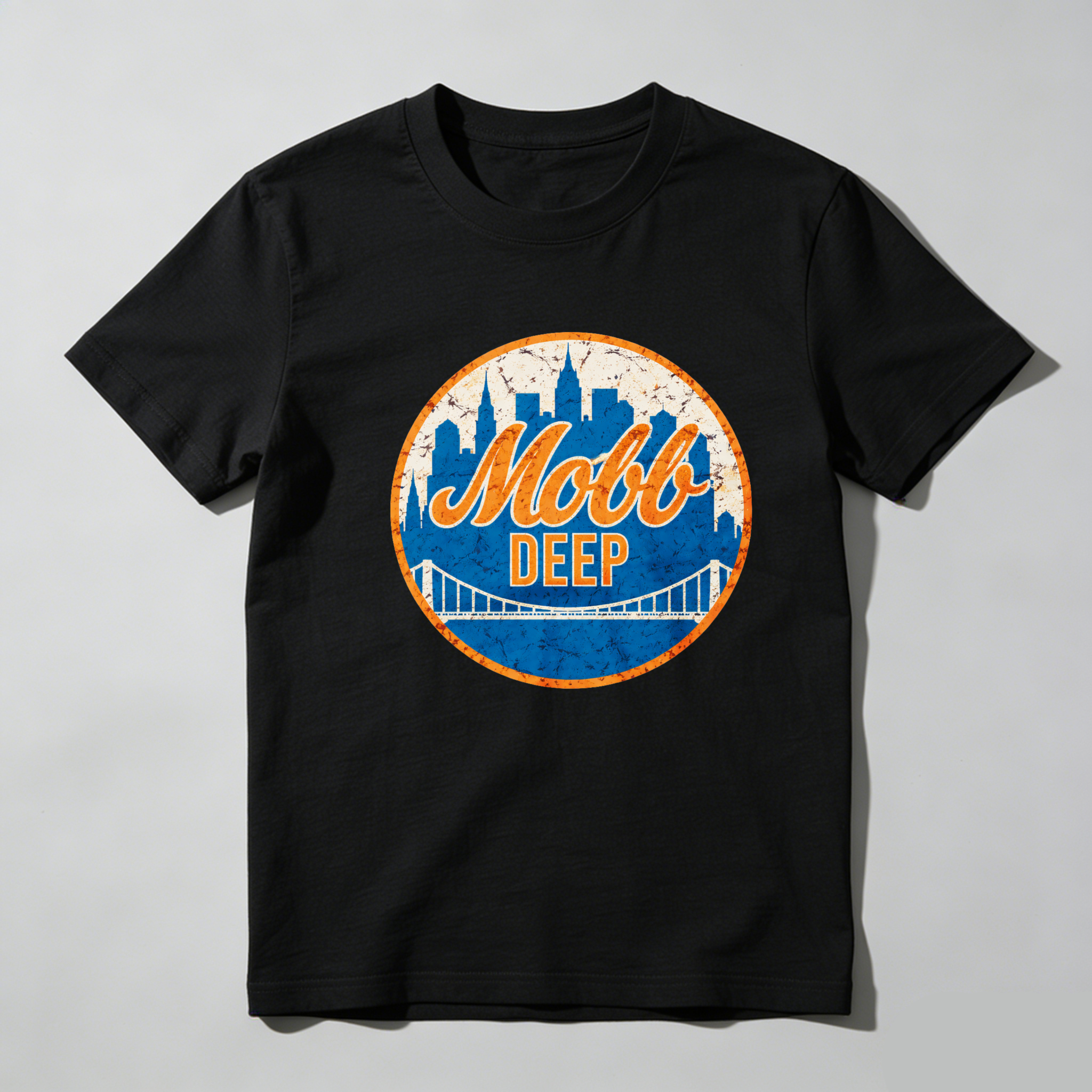 Dorawear™ Mobb Deep City Bridge Logo Pure Cotton Short Sleeve T Shirt-Dorawear