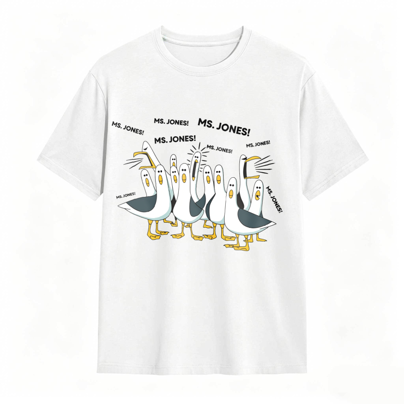 Dorawear™ Ducks Chasing Ms Jones tshirt 100% cotton