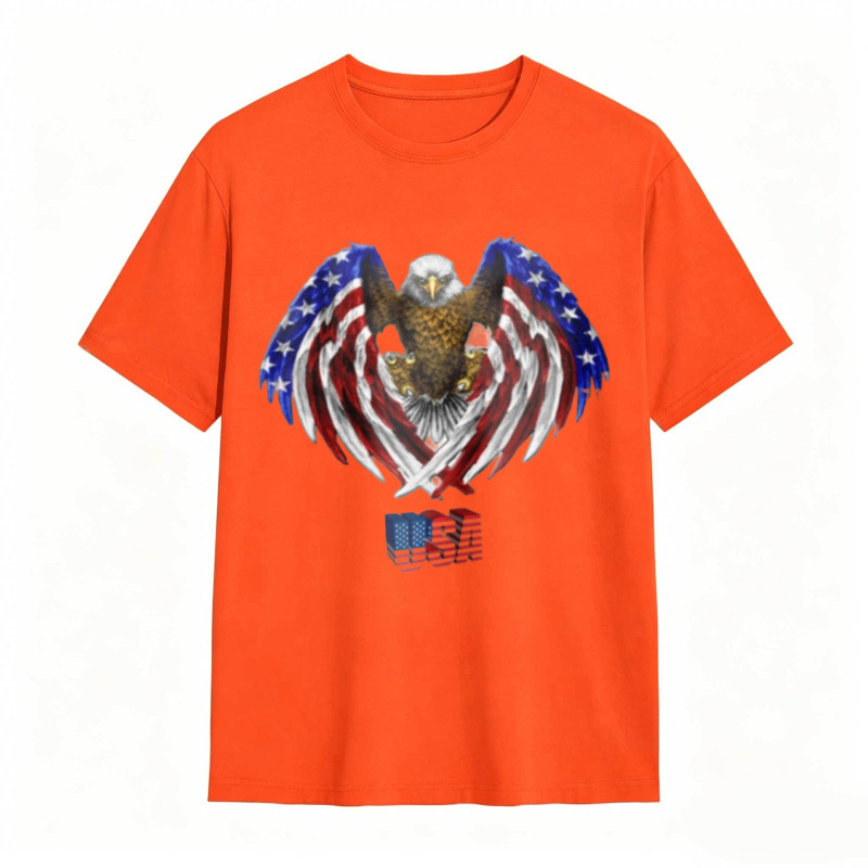 American Eagle With Flag Wings And Usa Flag T-shirt