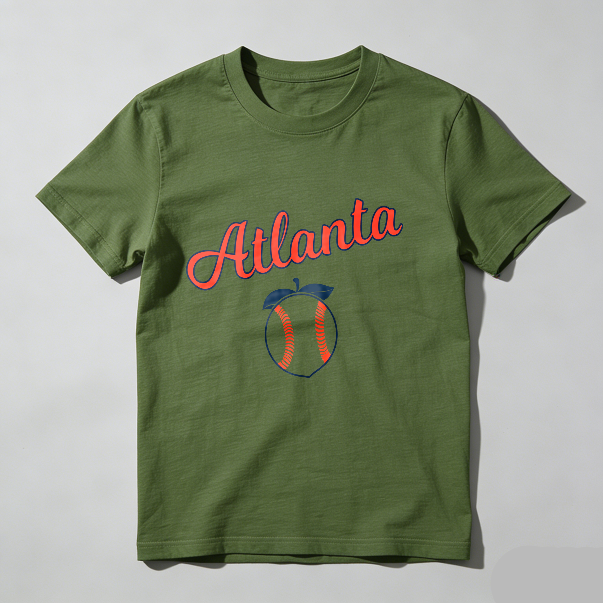 Dorawear™Atlanta Apple Baseball Design T Shirt