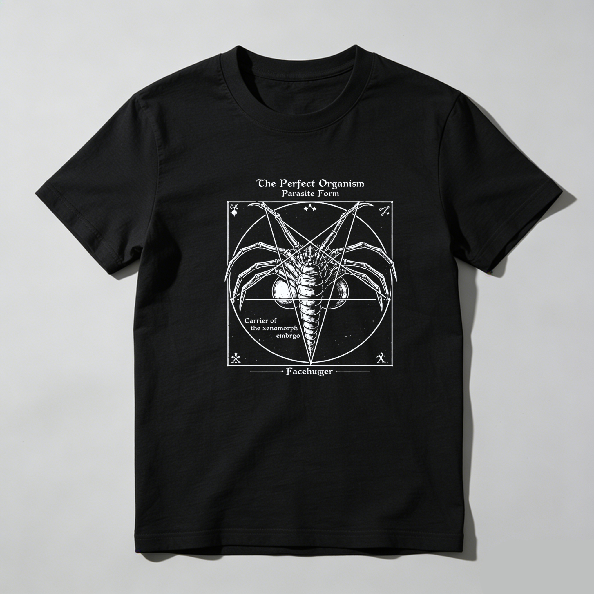 Dorawear™ The Perfect Organism Parasite Form Facehuger Pure Cotton Short Sleeve T Shirt-Dorawear