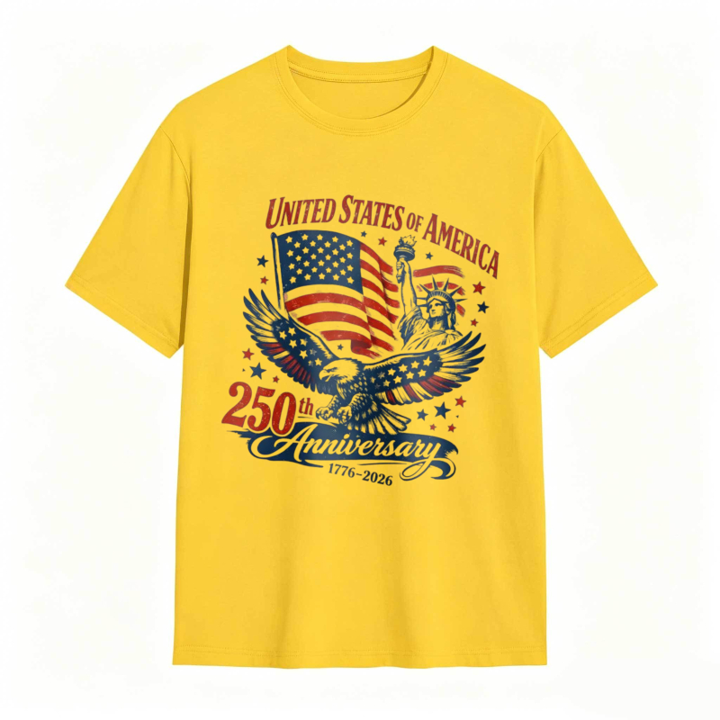 Dorawear™   United States Of America 250th Anniversary Eagle And Flag Design T-shirt