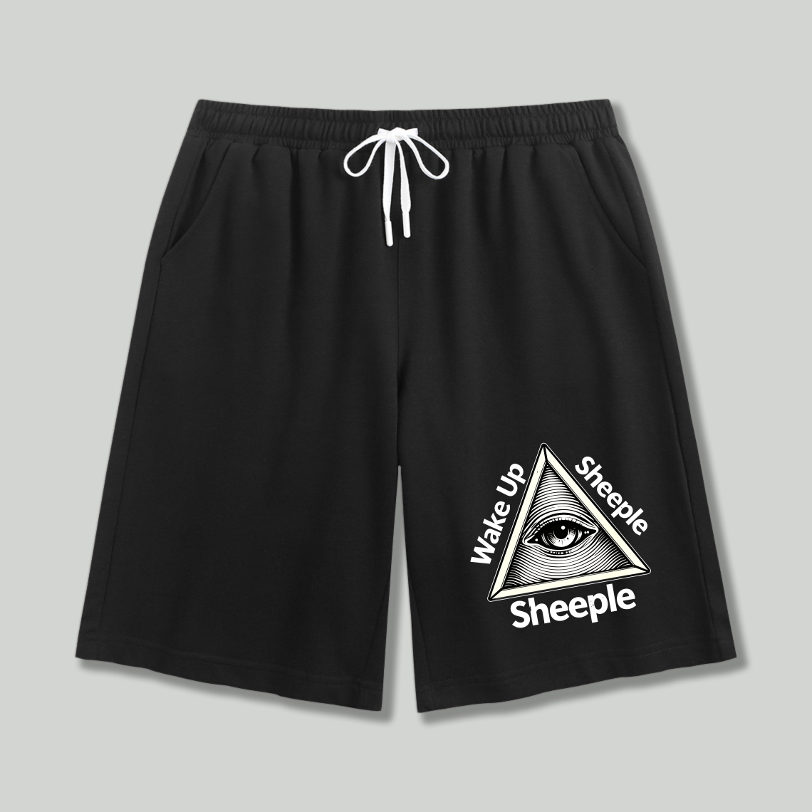 Dorawear™ All Seeing Eye Wake Up Sheeple Shorts-Dorawear