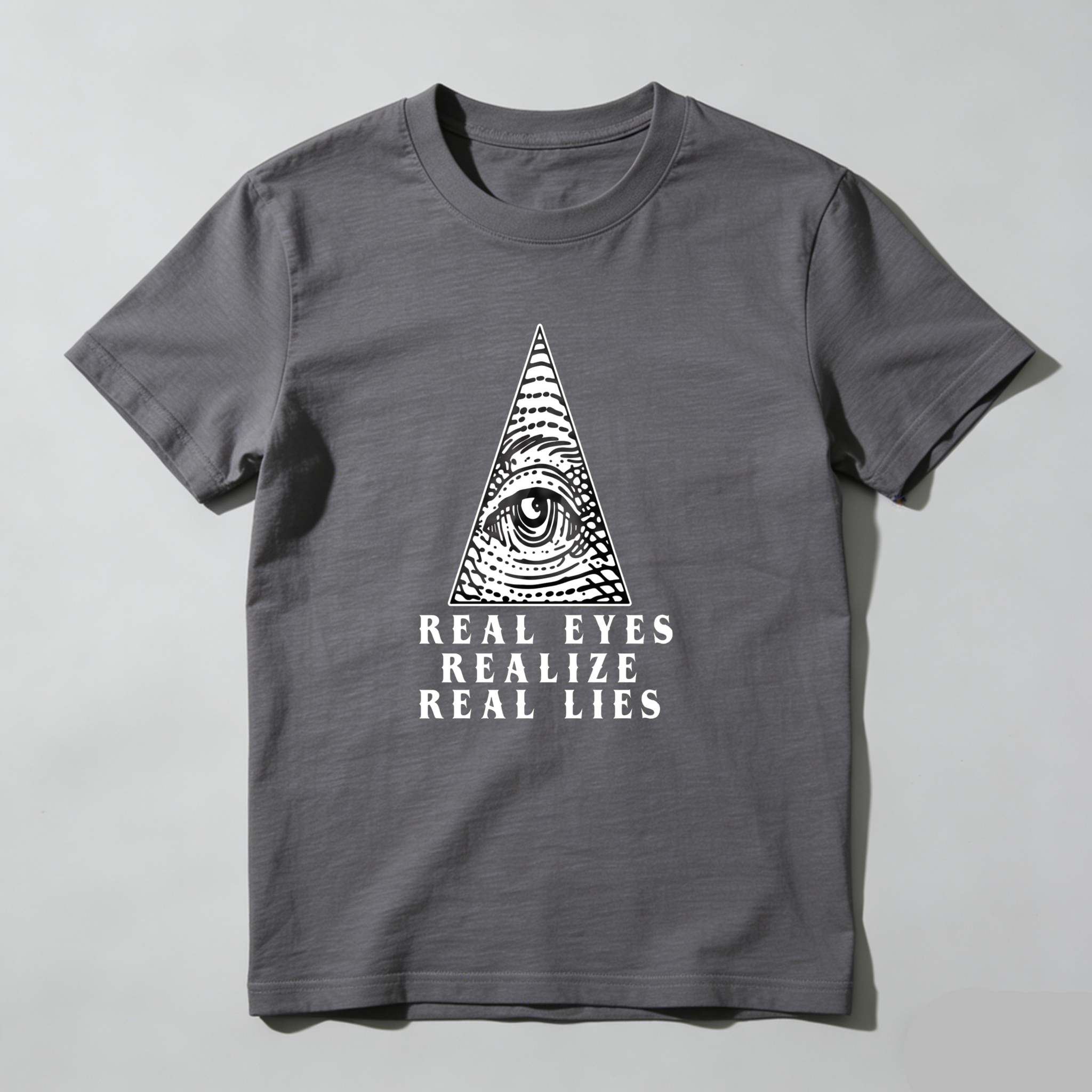Dorawear™Real Eyes Realize Real Lies Pyramid Eye  T Shirt