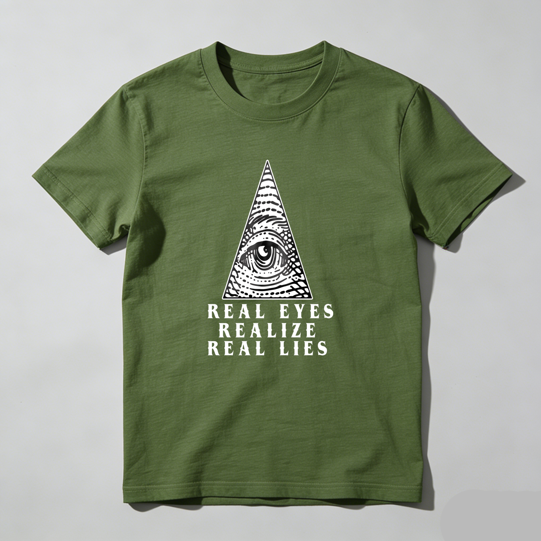 Dorawear™Real Eyes Realize Real Lies Pyramid Eye  T Shirt