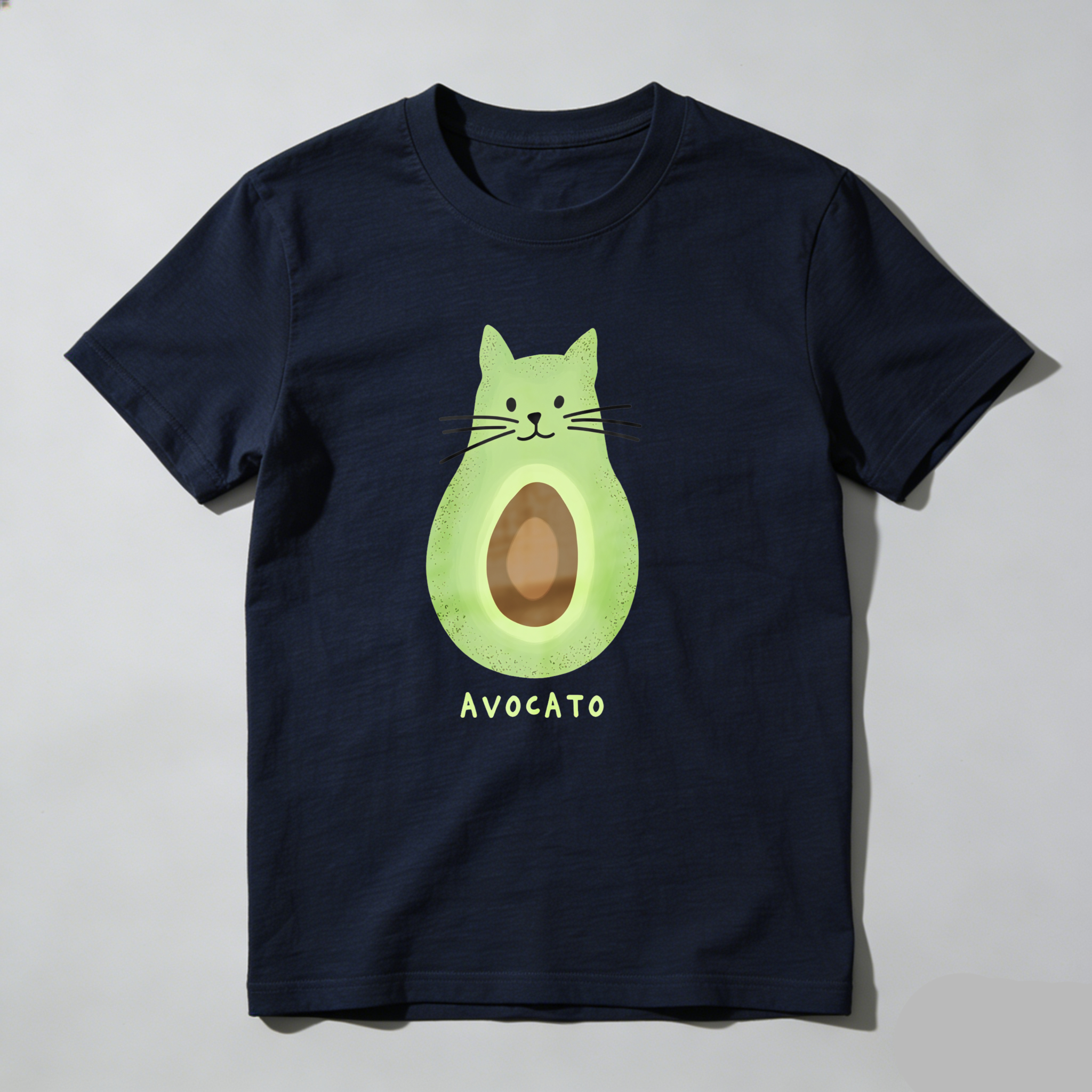 Dorawear™ Avocado Cat Face With Text Avocato T Shirt