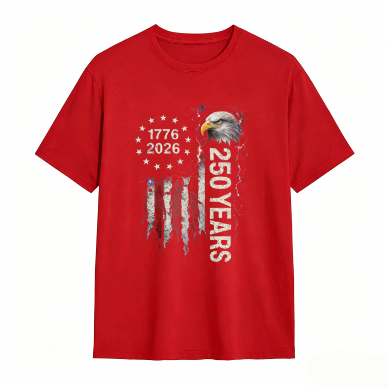 Dorawear™   American Flag Eagle 1776 2026 250 Years Independence Day T-shirt