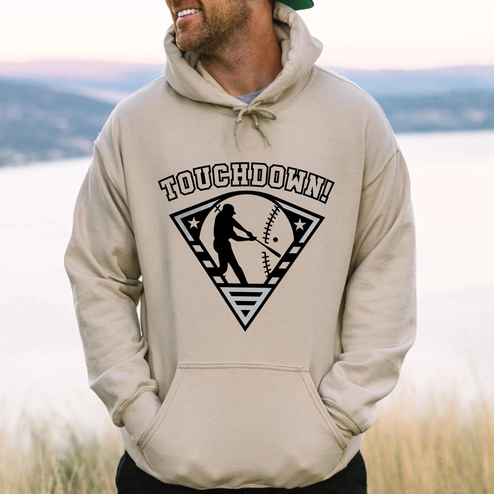 Dorawear™ Touchdown Baseball Hoodie Sport Graphic Sweatshirt Unisex Casual Wear For Men And Women