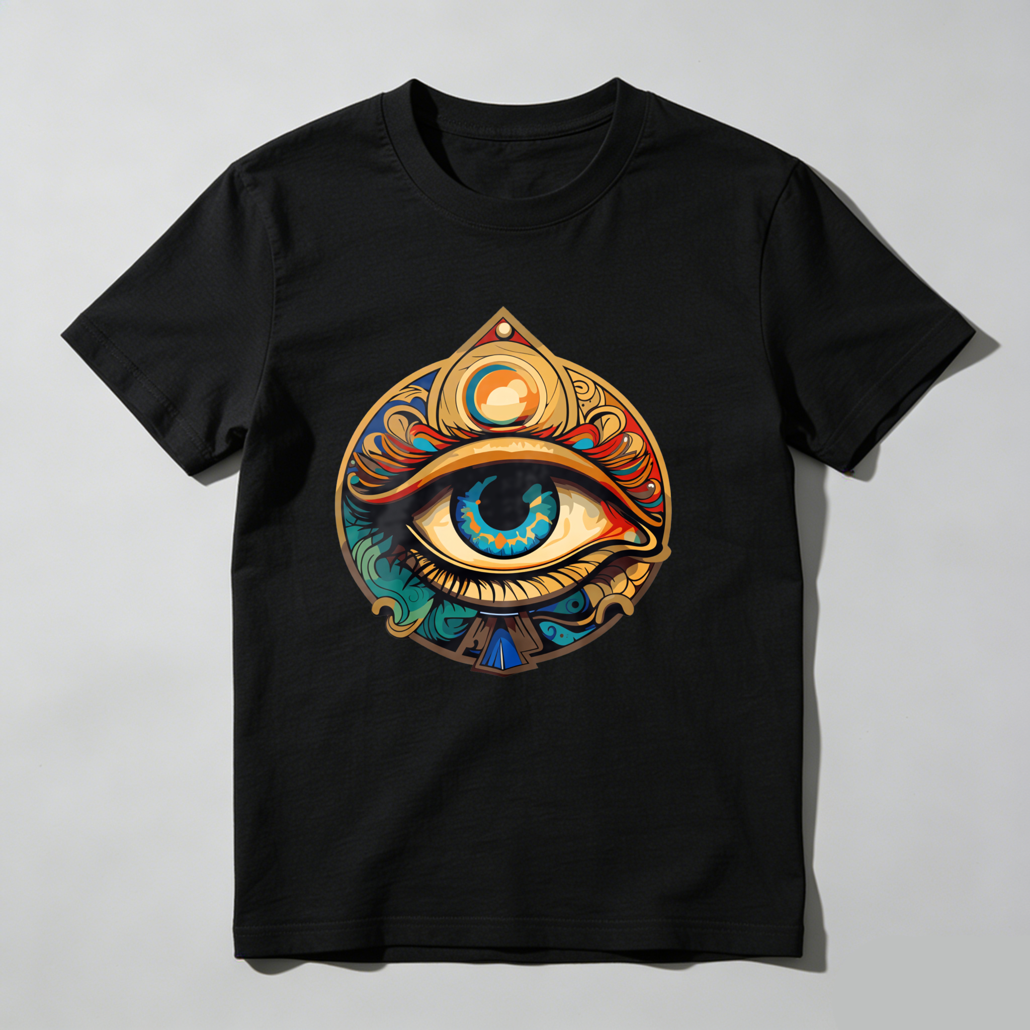 Dorawear™ Eye Symbol With Ornate Design And Colorful Details T Shirt