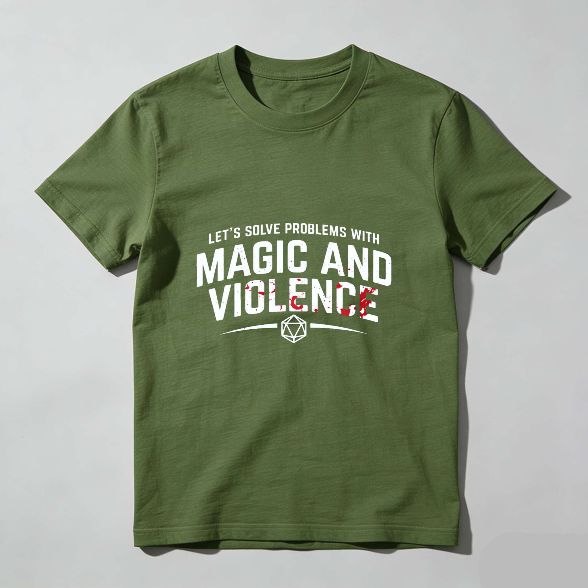 Dorawear Let Solve Problems With Magic And Violence Pure Cotton Short Sleeve T Shirt