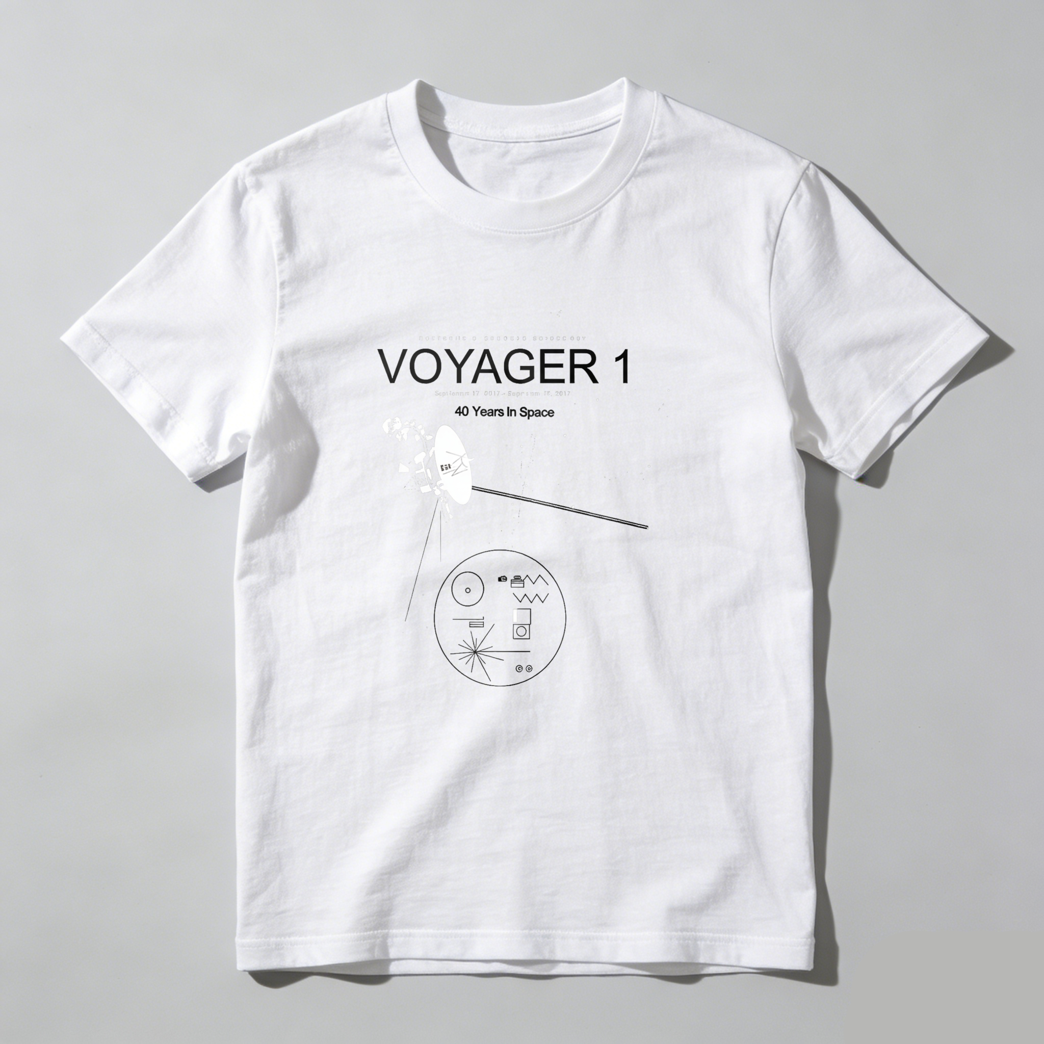 Dorawear™ Voyager One Space Probe Golden Record Design T Shirt