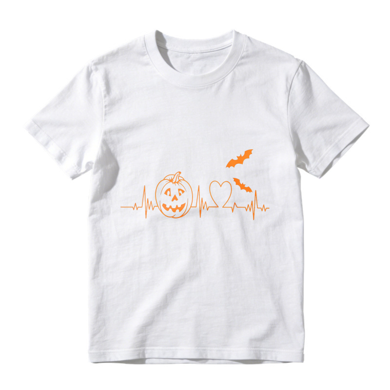 Halloween Pumpkin Heartbeat Bat Graphic, Unisex Classic T-shirt