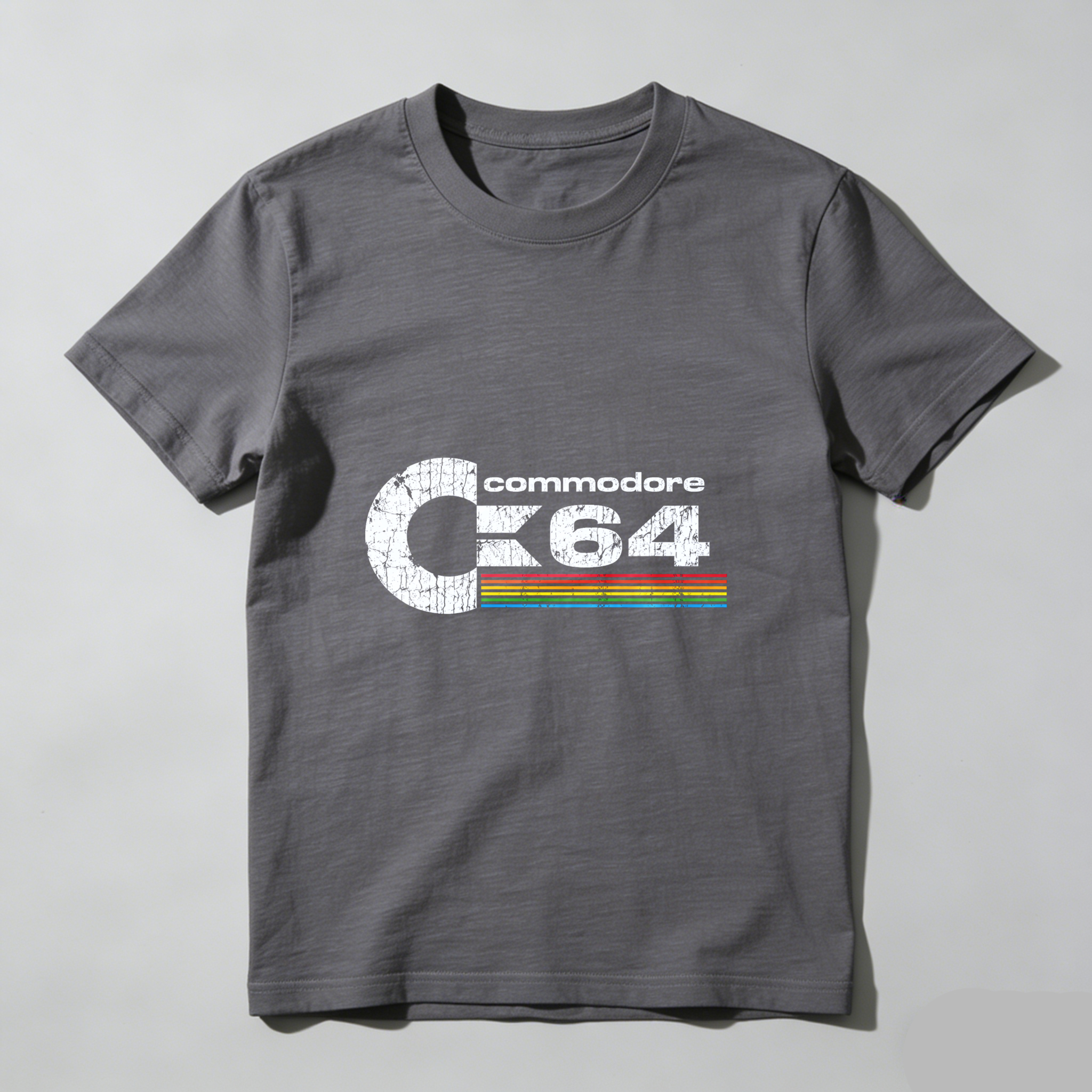 Dorawear™ Commodore C64 Retro Logo Pure Cotton Short Sleeve T Shirt-Dorawear
