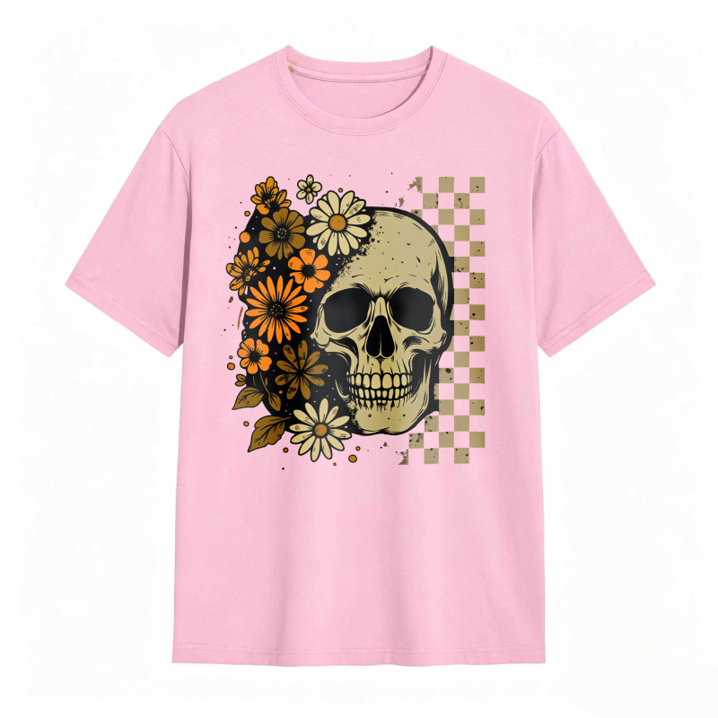Dorawear™ Floral Skull Design Unisex Classic T-shirt