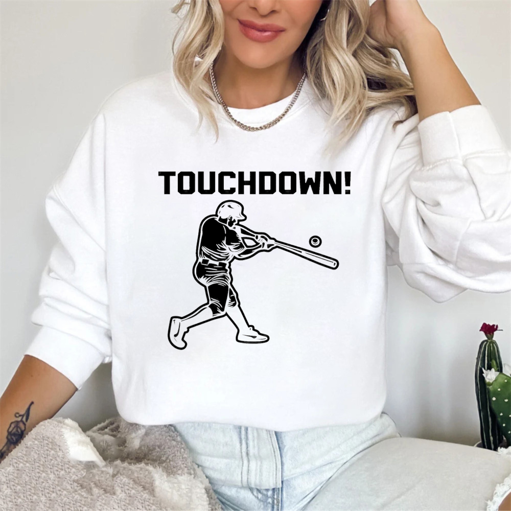 Dorawear™ Touchdown Baseball Player Swinging Bat Unisex Classic Sweatshirt