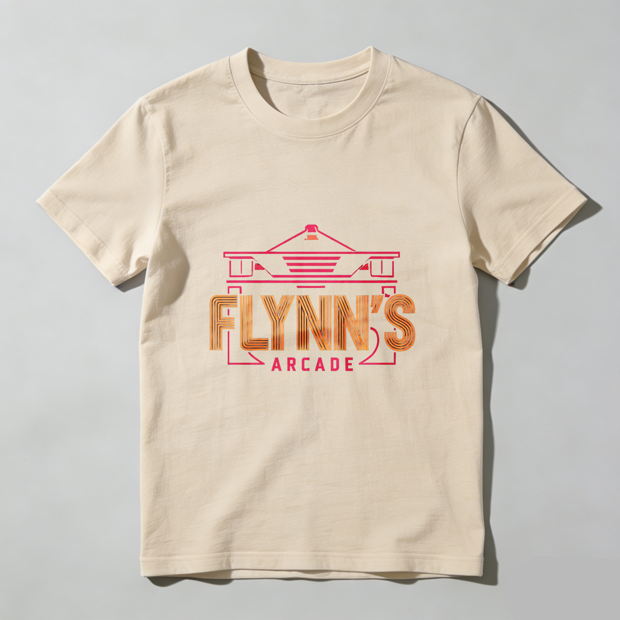 Dorawear™ Flynn's Arcade Neon Logo Pure Cotton Short Sleeve T Shirt-Dorawear