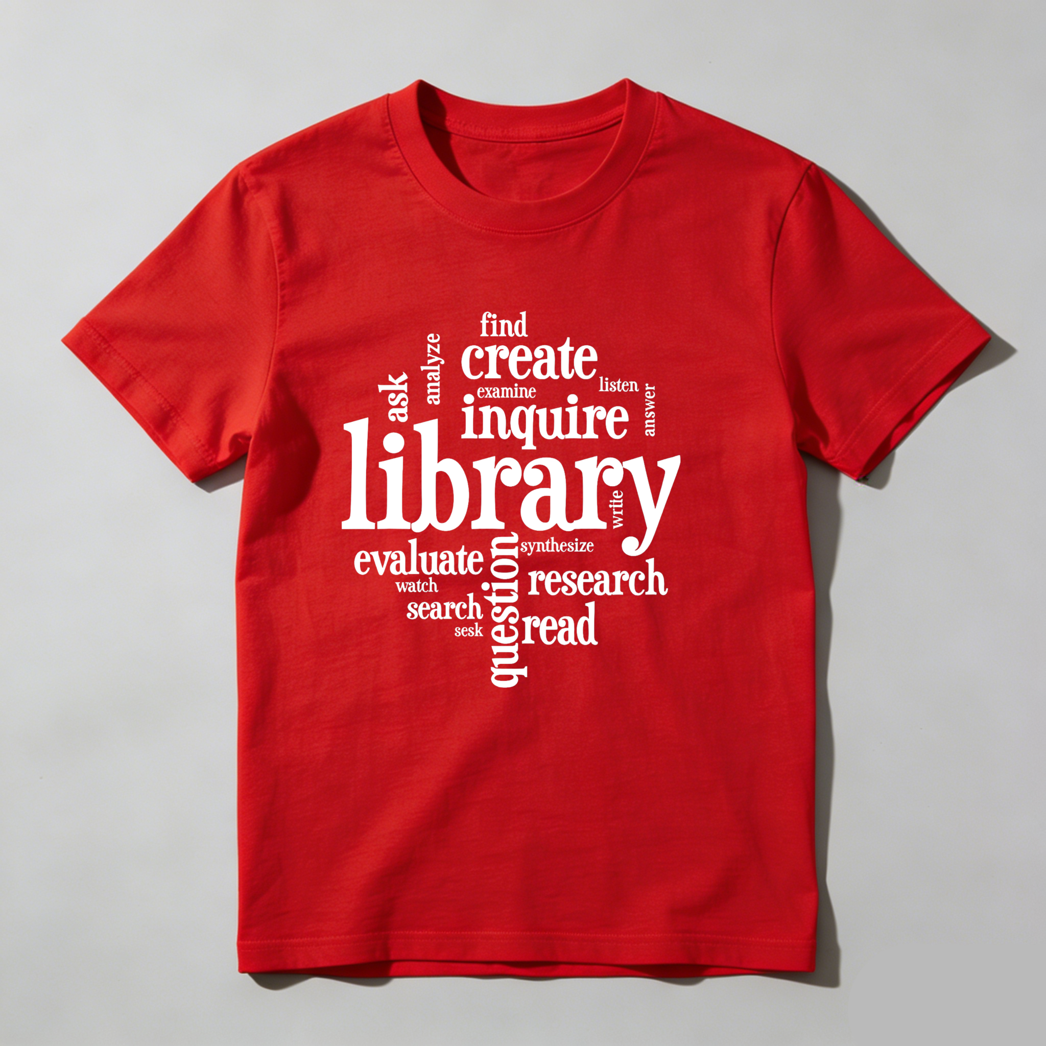 Dorawear™ Library Inquire Research Read Evaluate Create Find Ask T Shirt