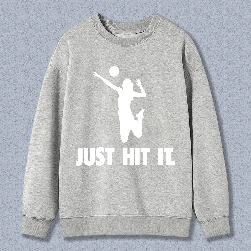 Dorawear™ Volleyball Player Silhouette Just Hit It Unisex Classic Sweatshirt