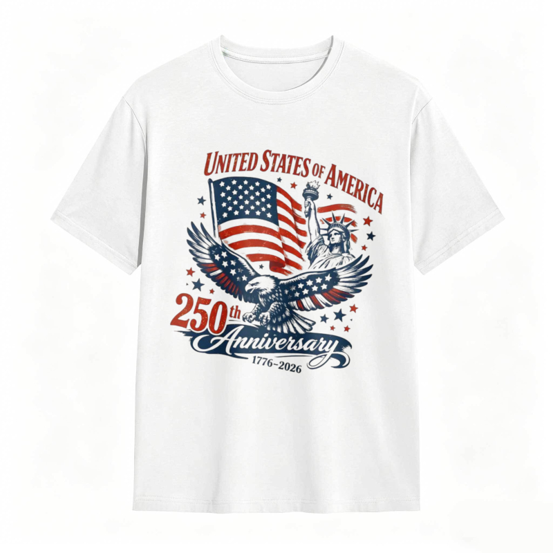 Dorawear™   United States Of America 250th Anniversary Eagle And Flag Design T-shirt