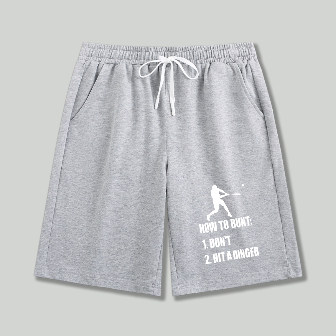 Dorawear™ How To Bunt Baseball Player Silhouette With Text Shorts(1)-Dorawear