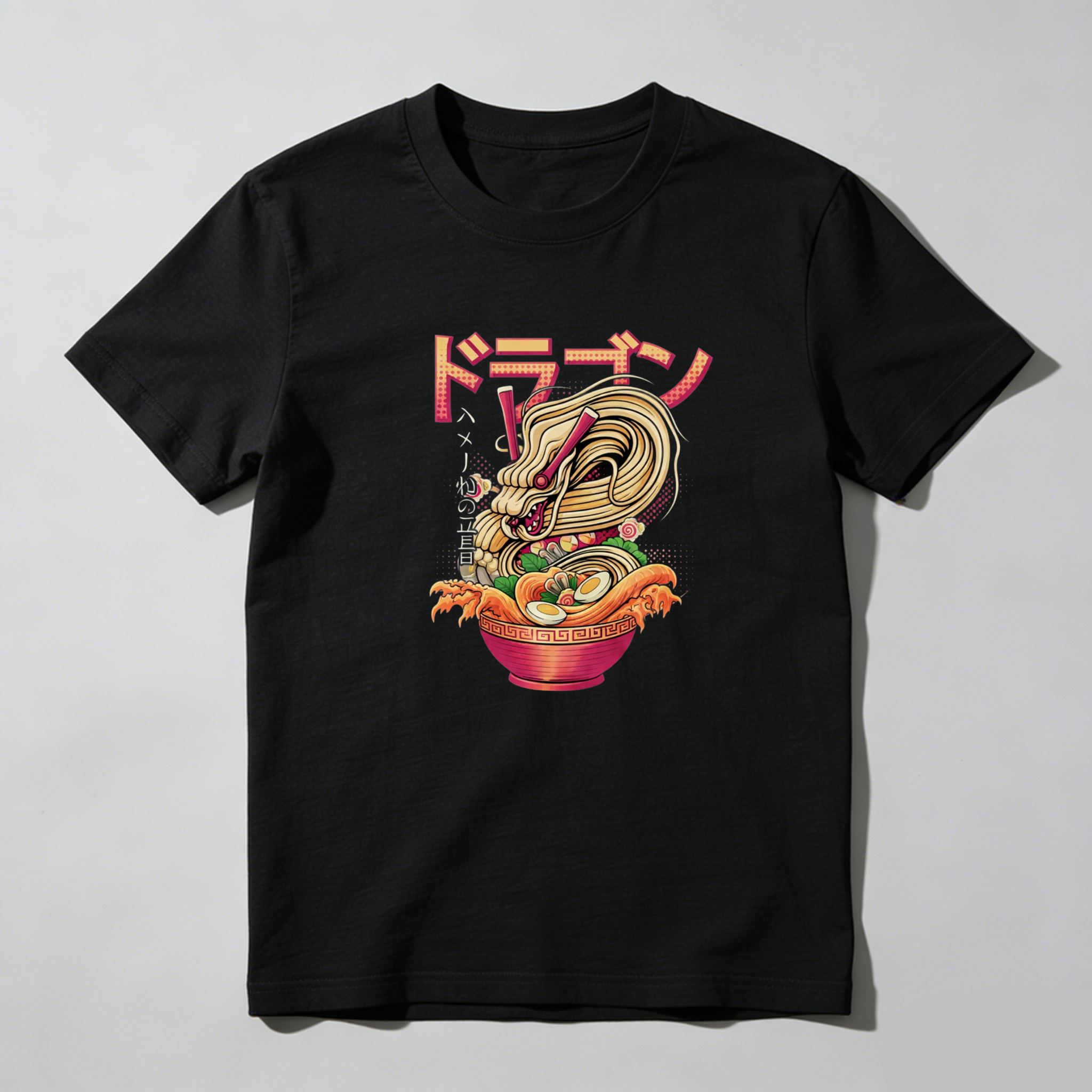 Dorawear™ Dragon Ramen Noodle Art Pure Cotton Short Sleeve T Shirt-Dorawear