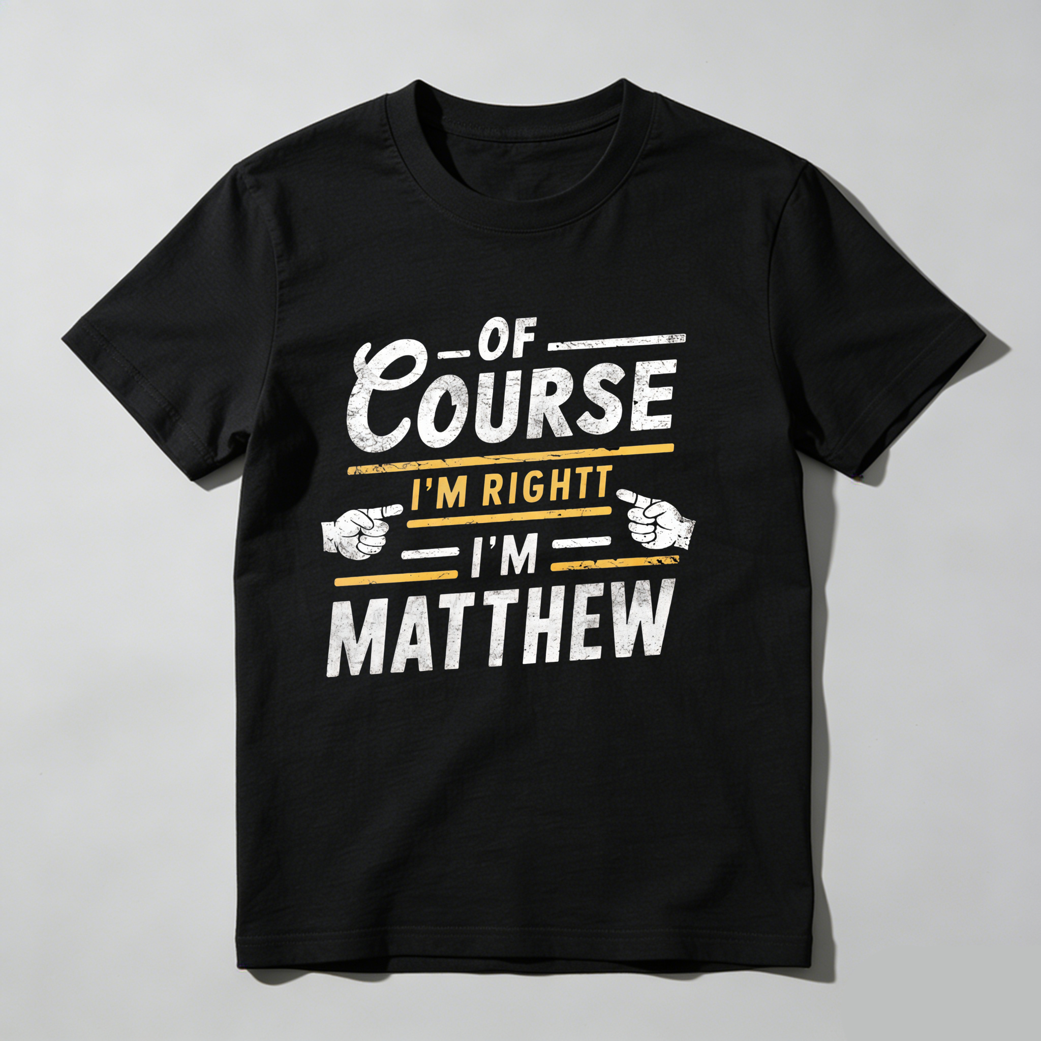 Dorawear™  Of Course I'm Right I'm Matthew T Shirt