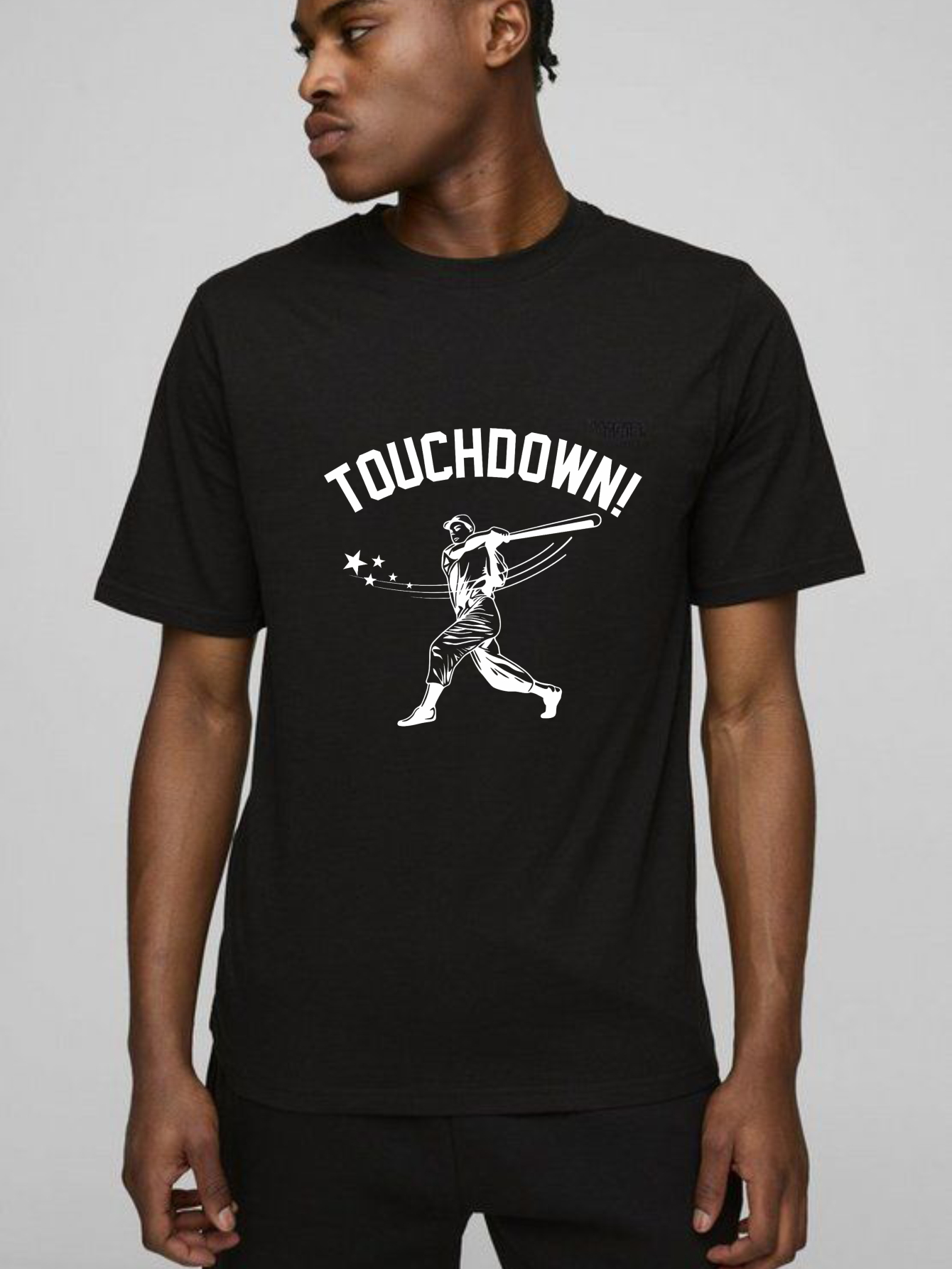 Dorawear™ Touchdown Baseball Player With Stars  T Shirt