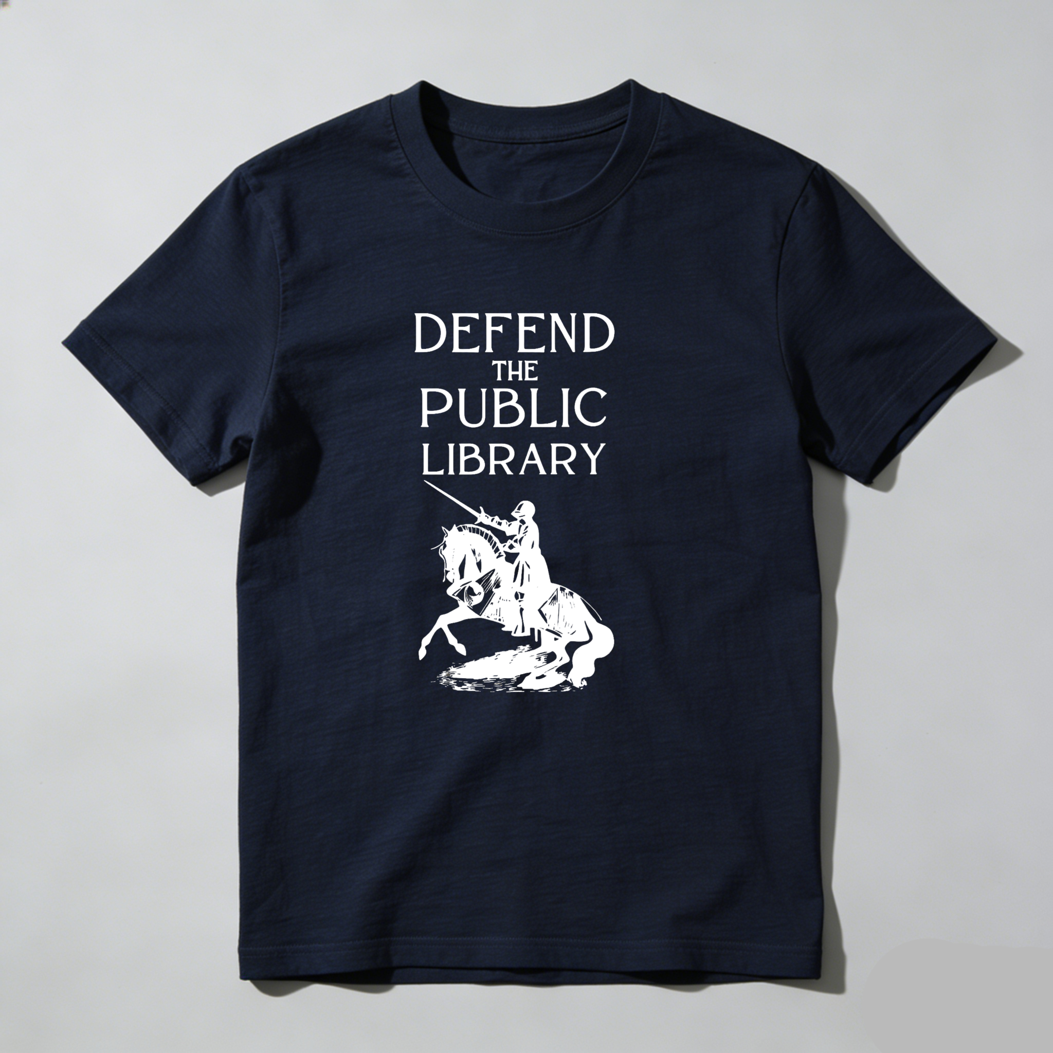 Dorawear™ Defend The Public Library Knight On Horse T Shirt