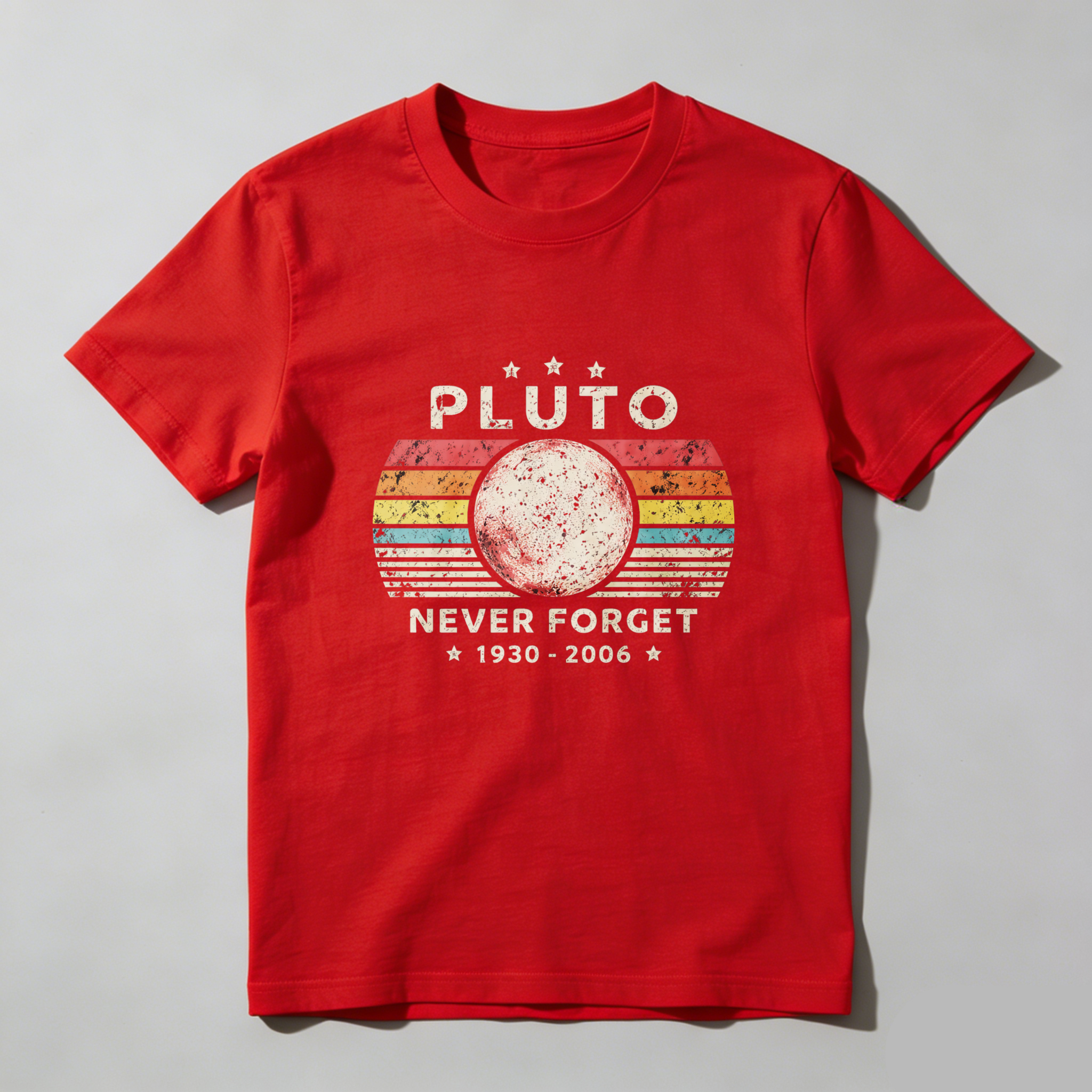 Dorawear™ Pluto Never Forget 1930 2006 Pure Cotton Short Sleeve T Shirt-Dorawear