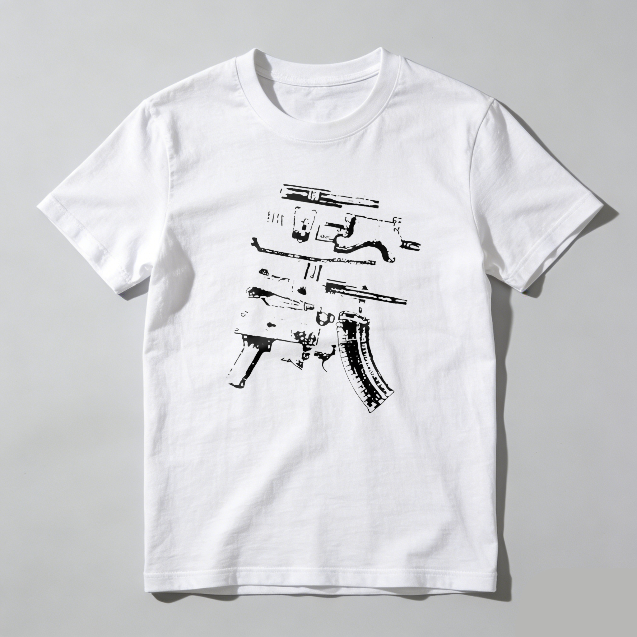 Dorawear™  Gun Parts Diagram Print T Shirt