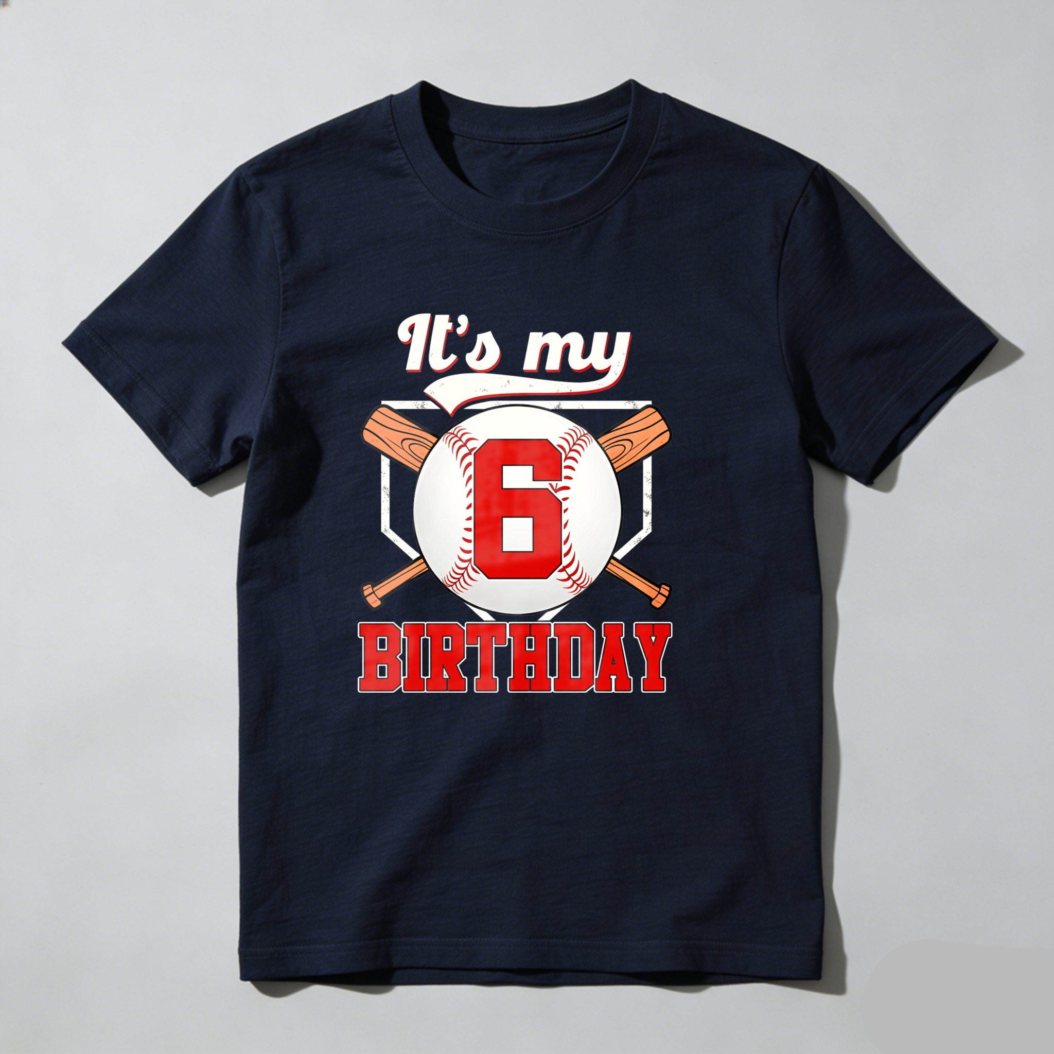 Dorawear™ It's My 6 Birthday Baseball Design T Shirt
