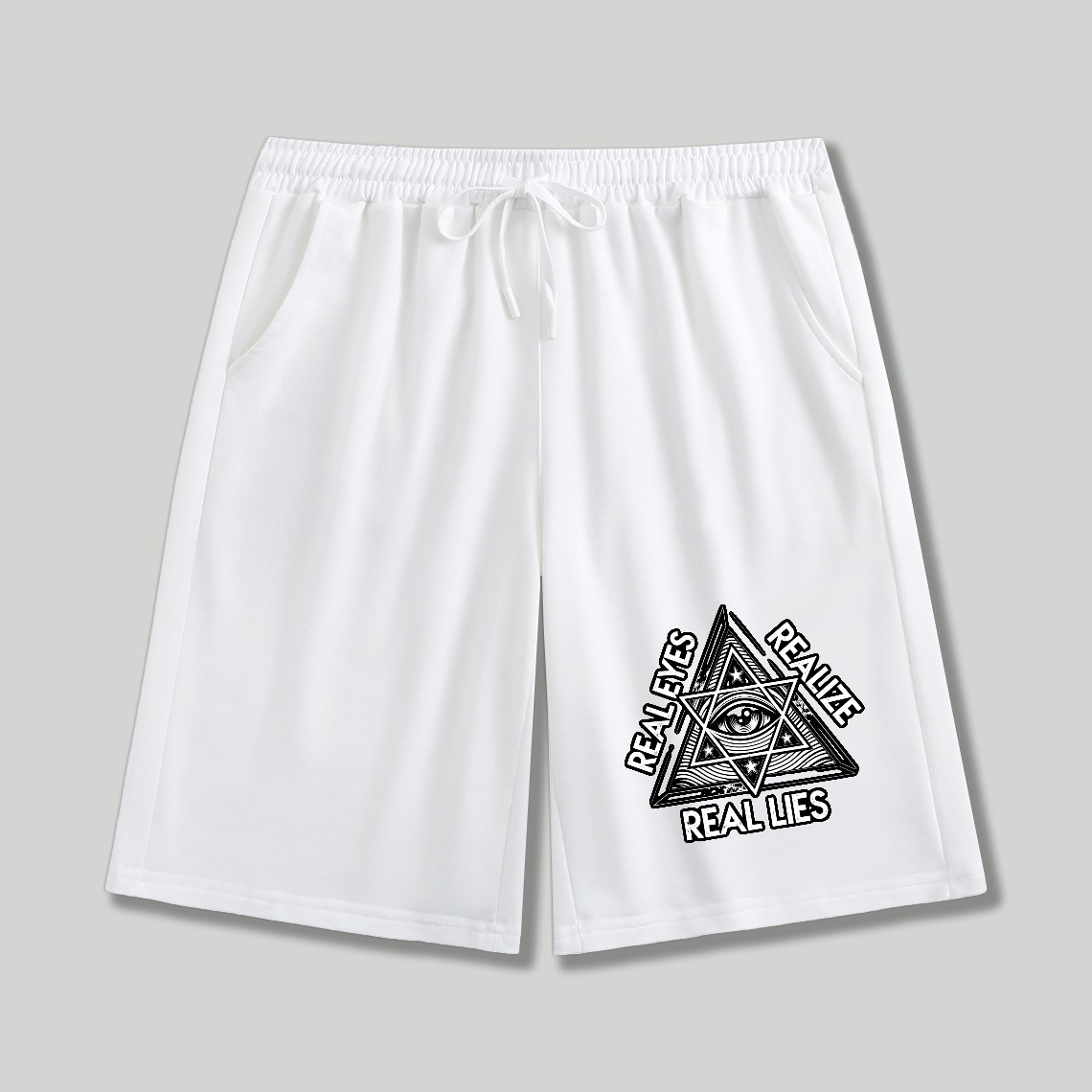Dorawear™ Real Eyes Realize Real Lies Eye Symbol Shorts-Dorawear