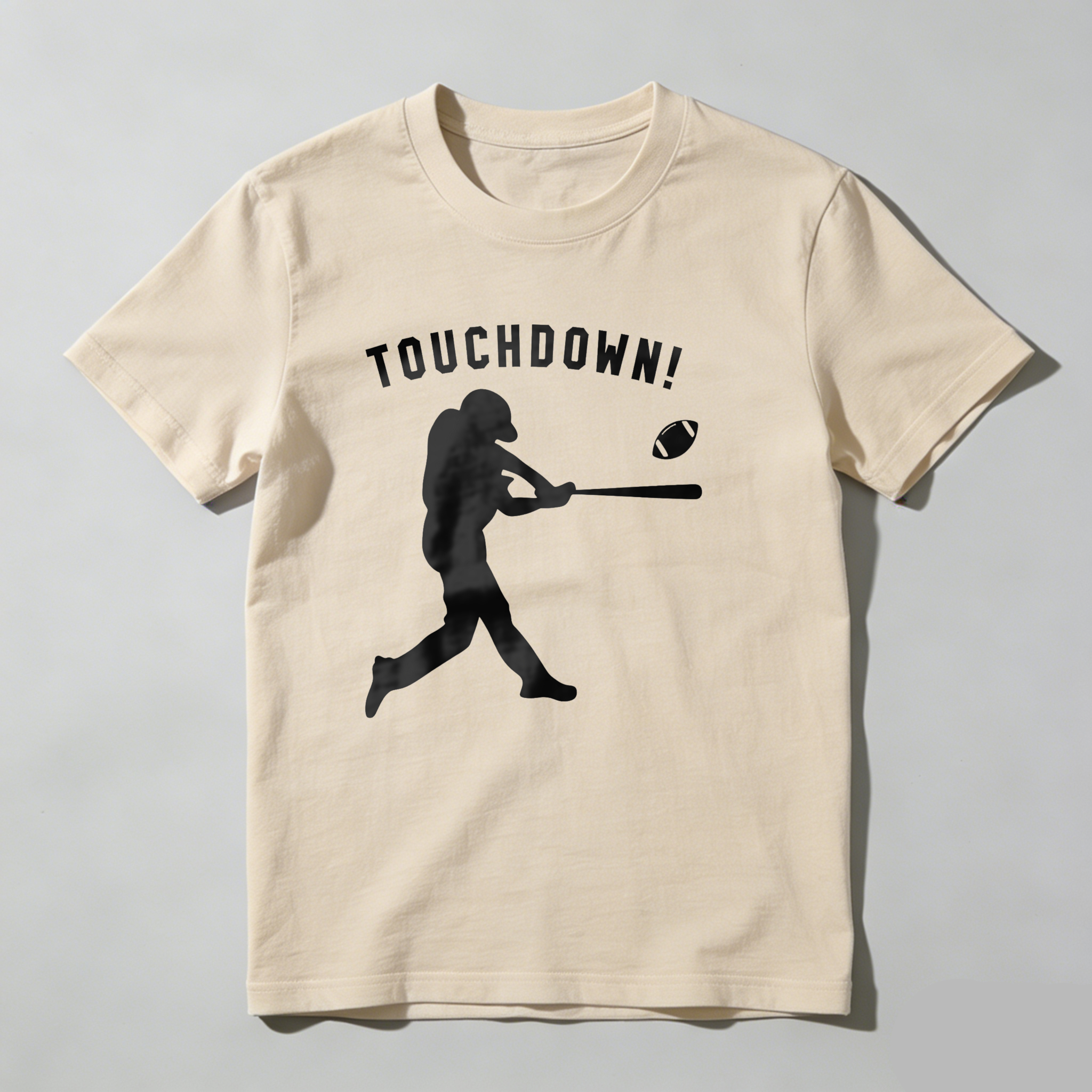 Dorawear™Touchdown Baseball Player Silhouette Design T Shirt
