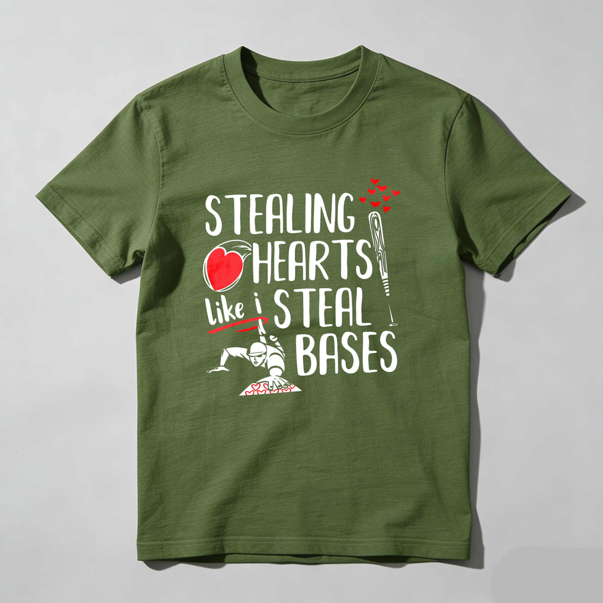 Dorawear™ Stealing Hearts Like I Steal Bases  T Shirt-Dorawear