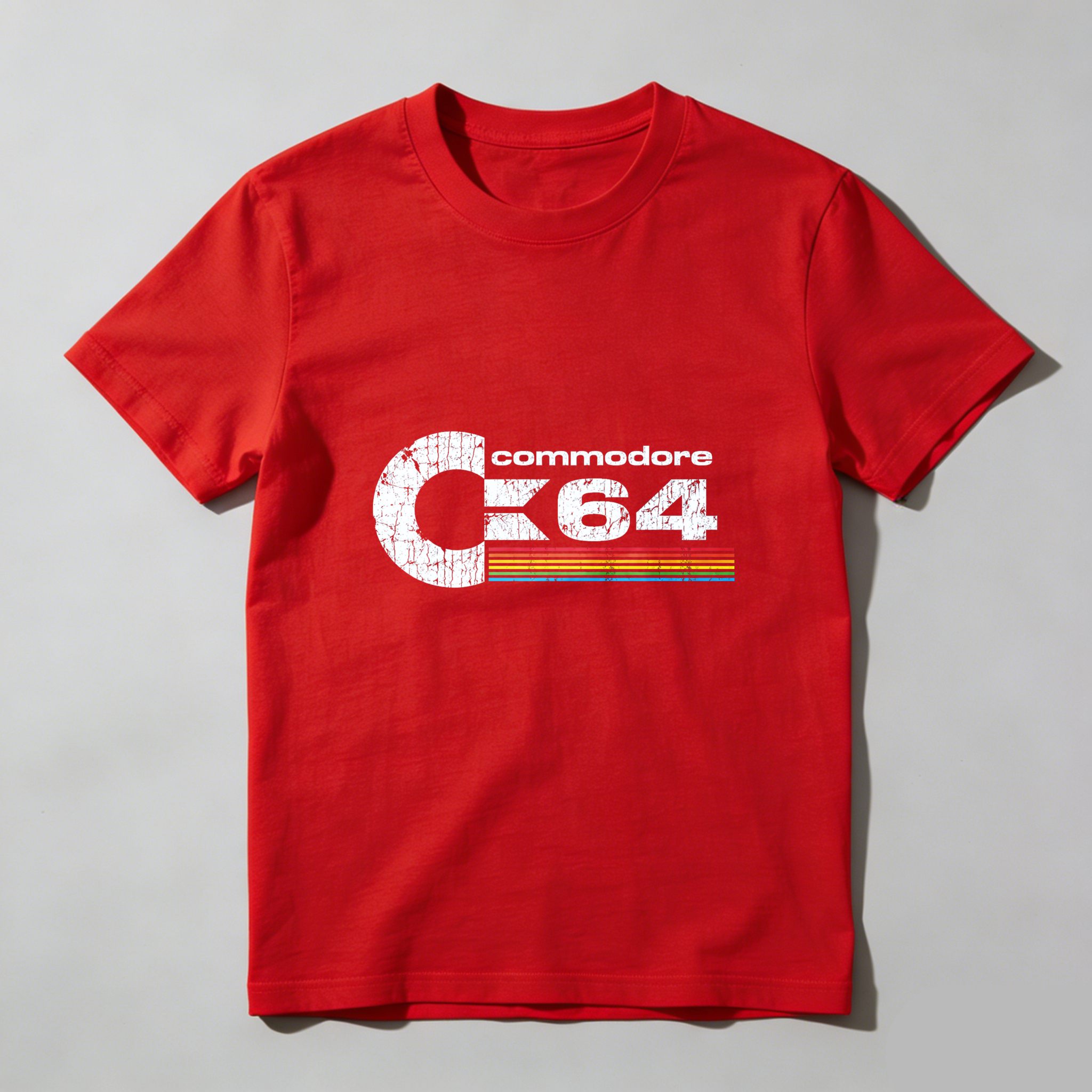 Dorawear™ Commodore C64 Retro Logo Pure Cotton Short Sleeve T Shirt-Dorawear