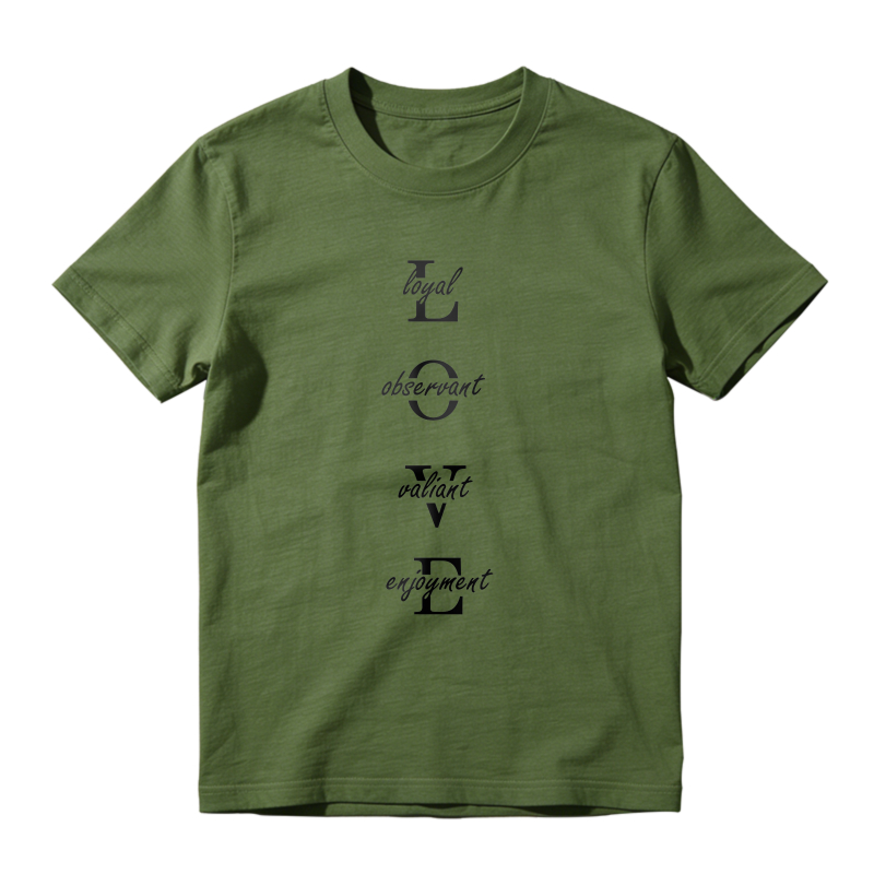 Dorawear™ Love Acrostic Loyal Observant Valiant Engagement Unisex Classic T-shirt