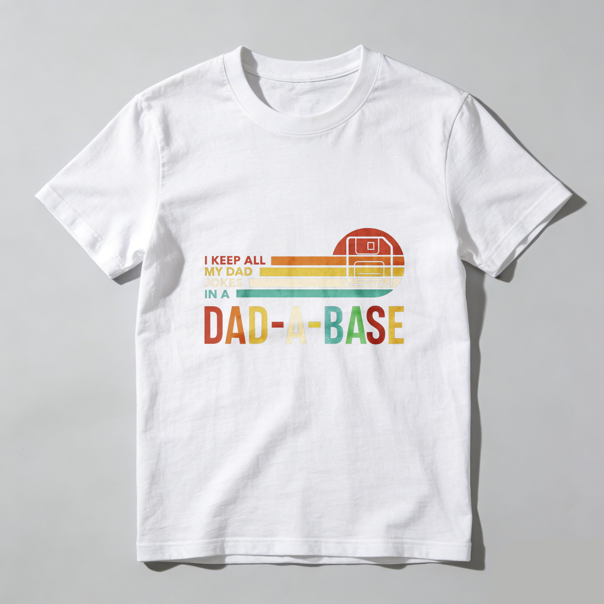 Dorawear™ I Keep All My Dad Jokes In A Dad A Base Pure Cotton Short Sleeve T Shirt-Dorawear