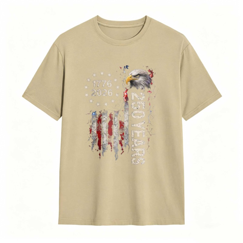 Dorawear™   American Flag Eagle 1776 2026 250 Years Independence Day T-shirt
