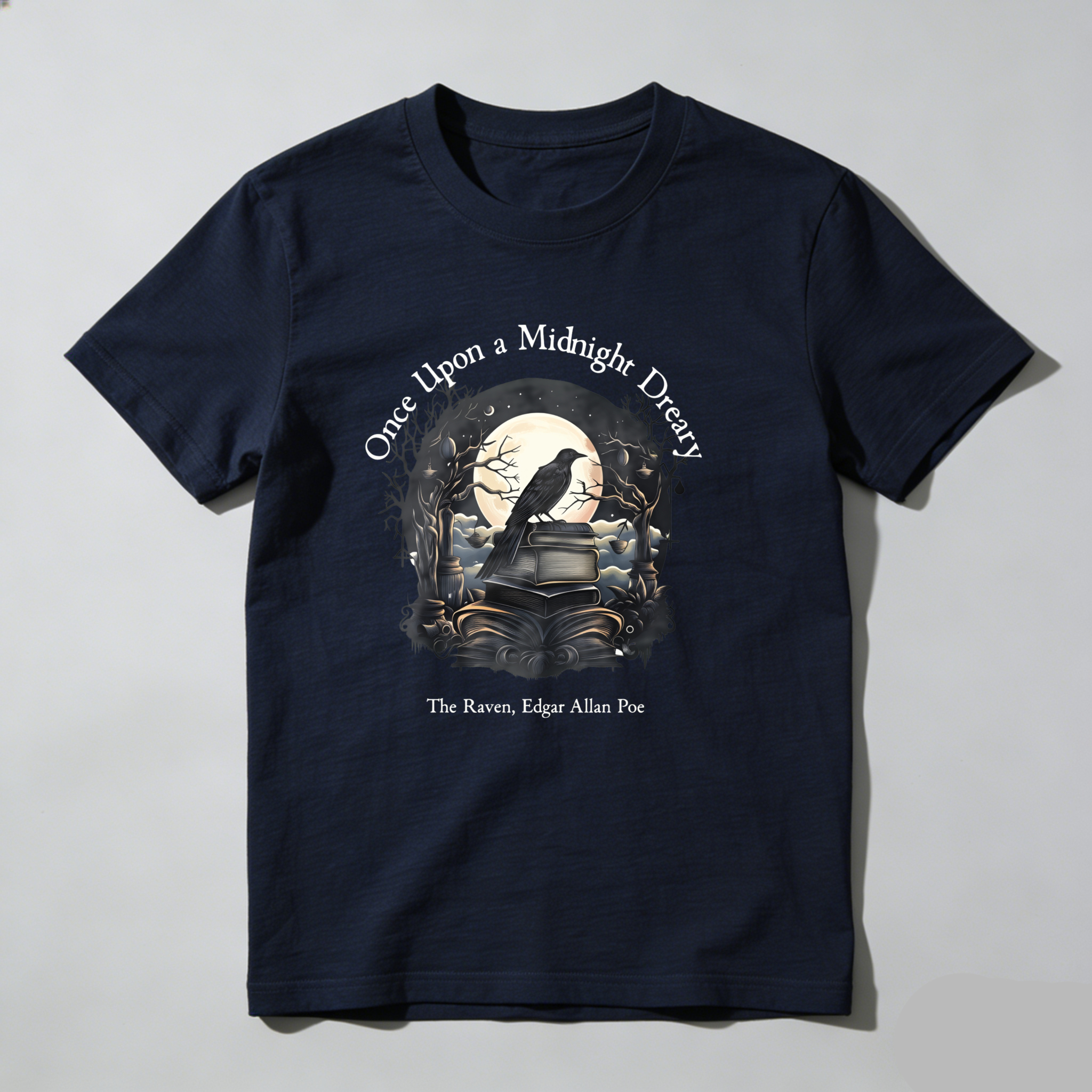 Dorawear™ Once Upon A Midnight Dreary   The Raven Edgar Allan Poe T Shirt