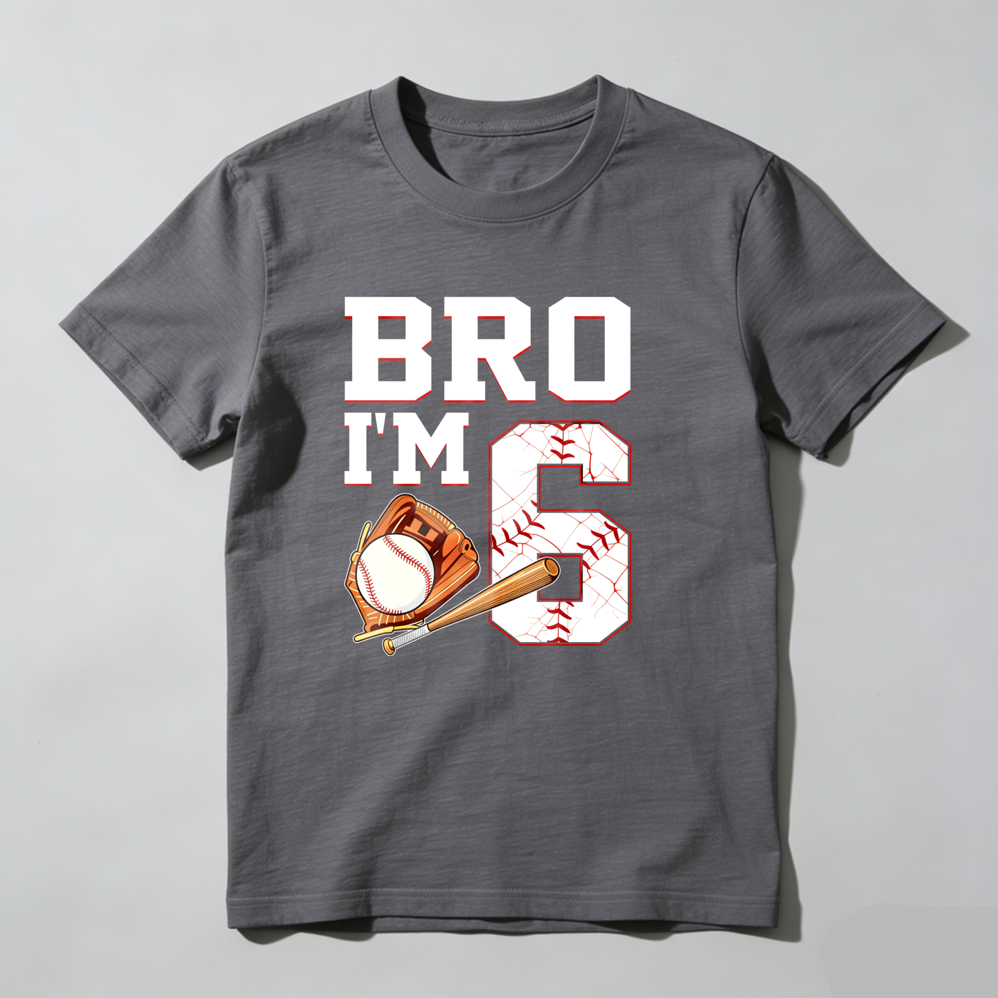 Dorawear™ Bro Im Six Baseball Bat And Glove T Shirt