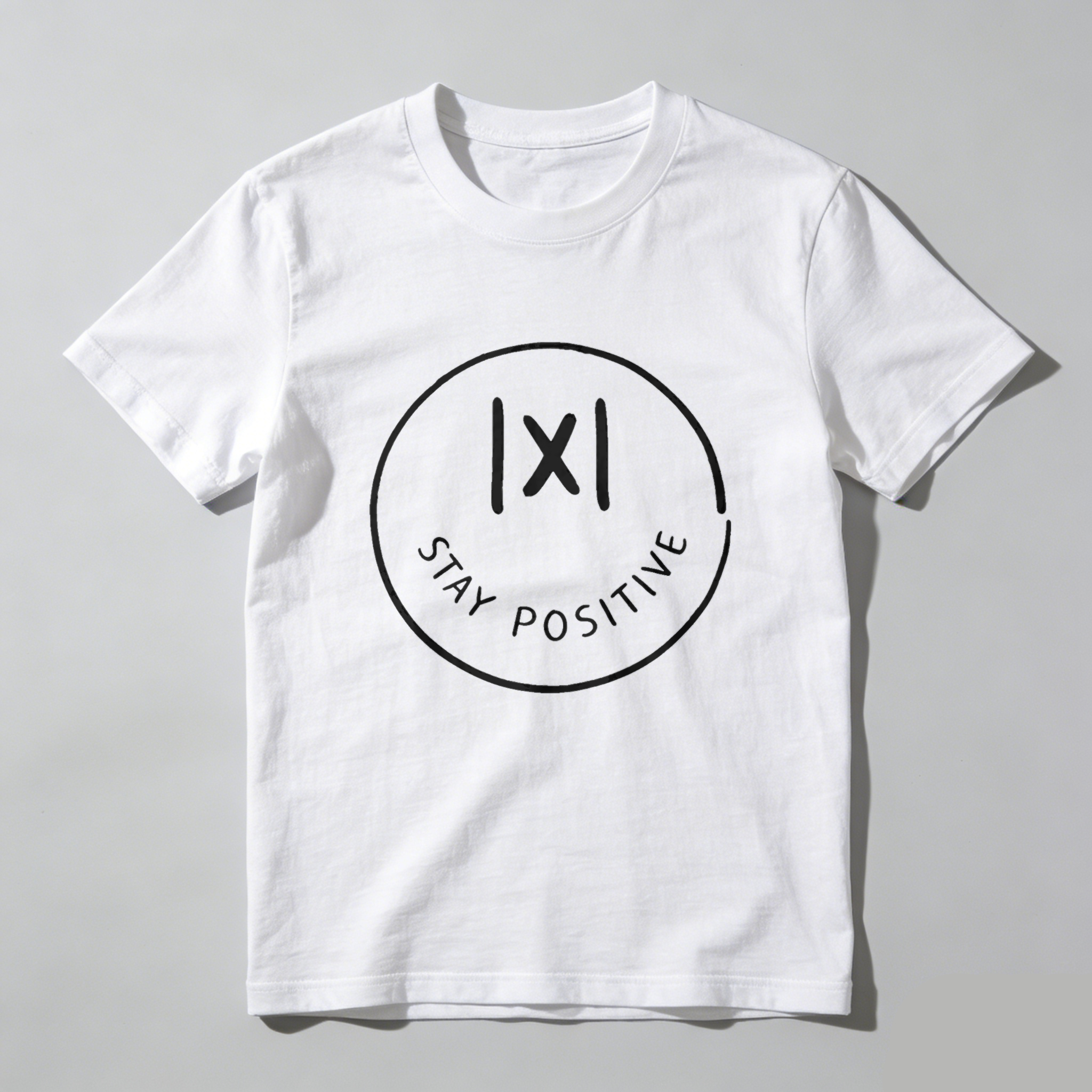 Dorawear™ Stay Positive Logo Print Pure Cotton Short Sleeve T Shirt-Dorawear