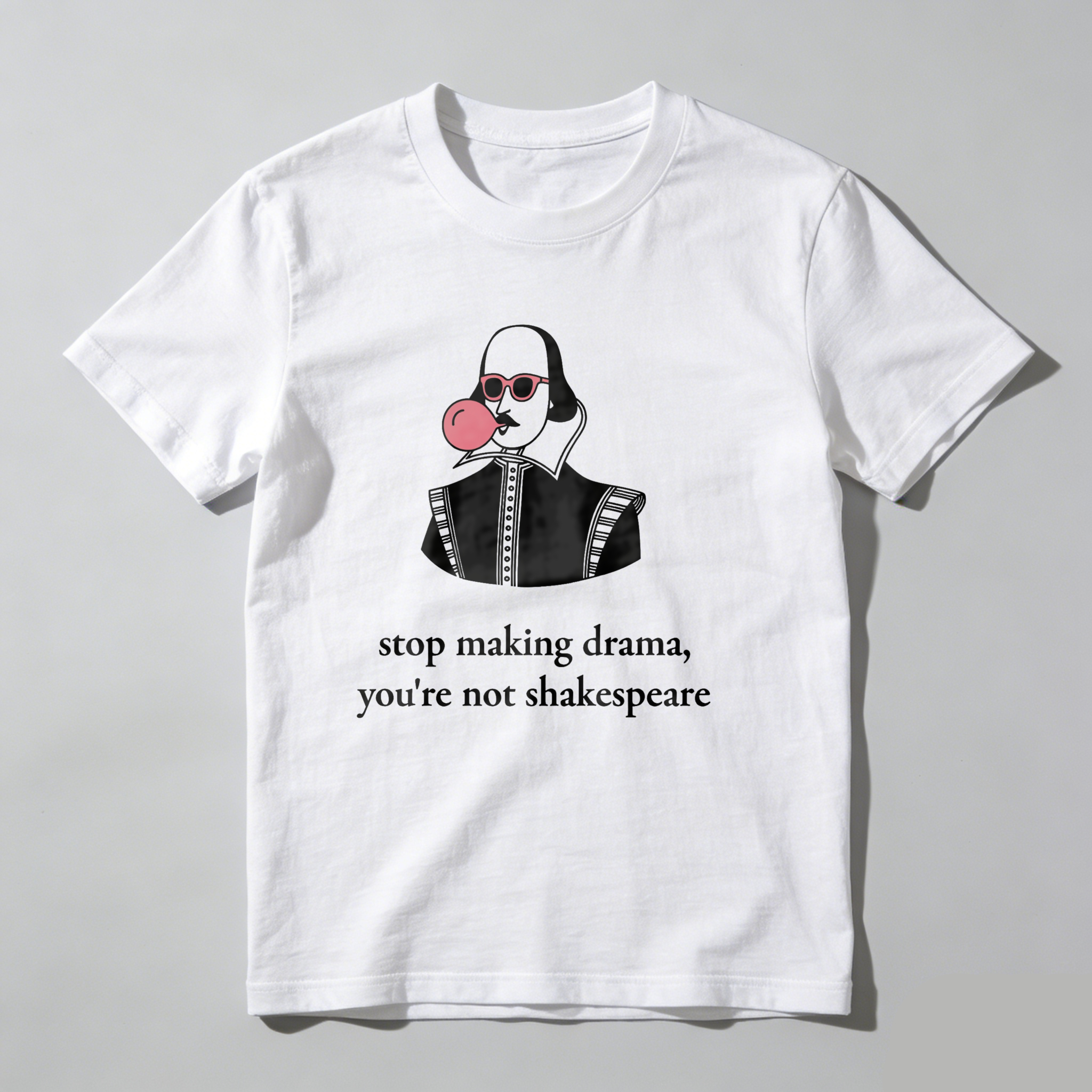Dorawear™ Shakespeare Blowing Bubblegum With Sunglasses T Shirt
