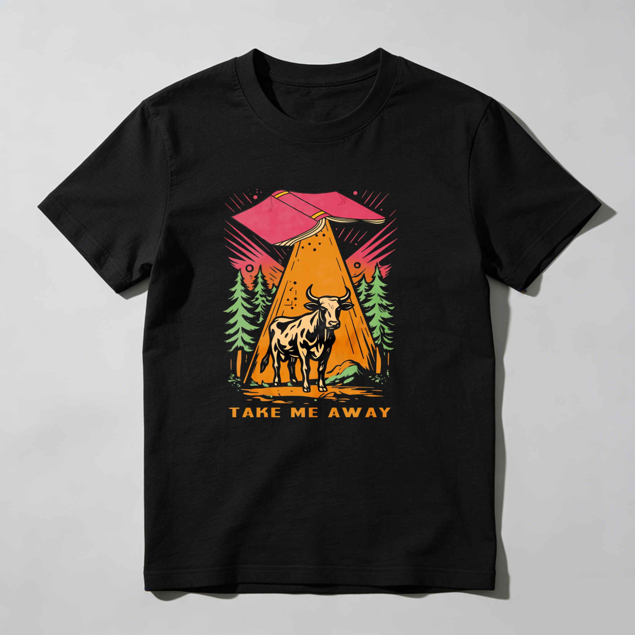 Dorawear™ Tent Bull Trees Mountain Sky Adventure Take Me Away T Shirt