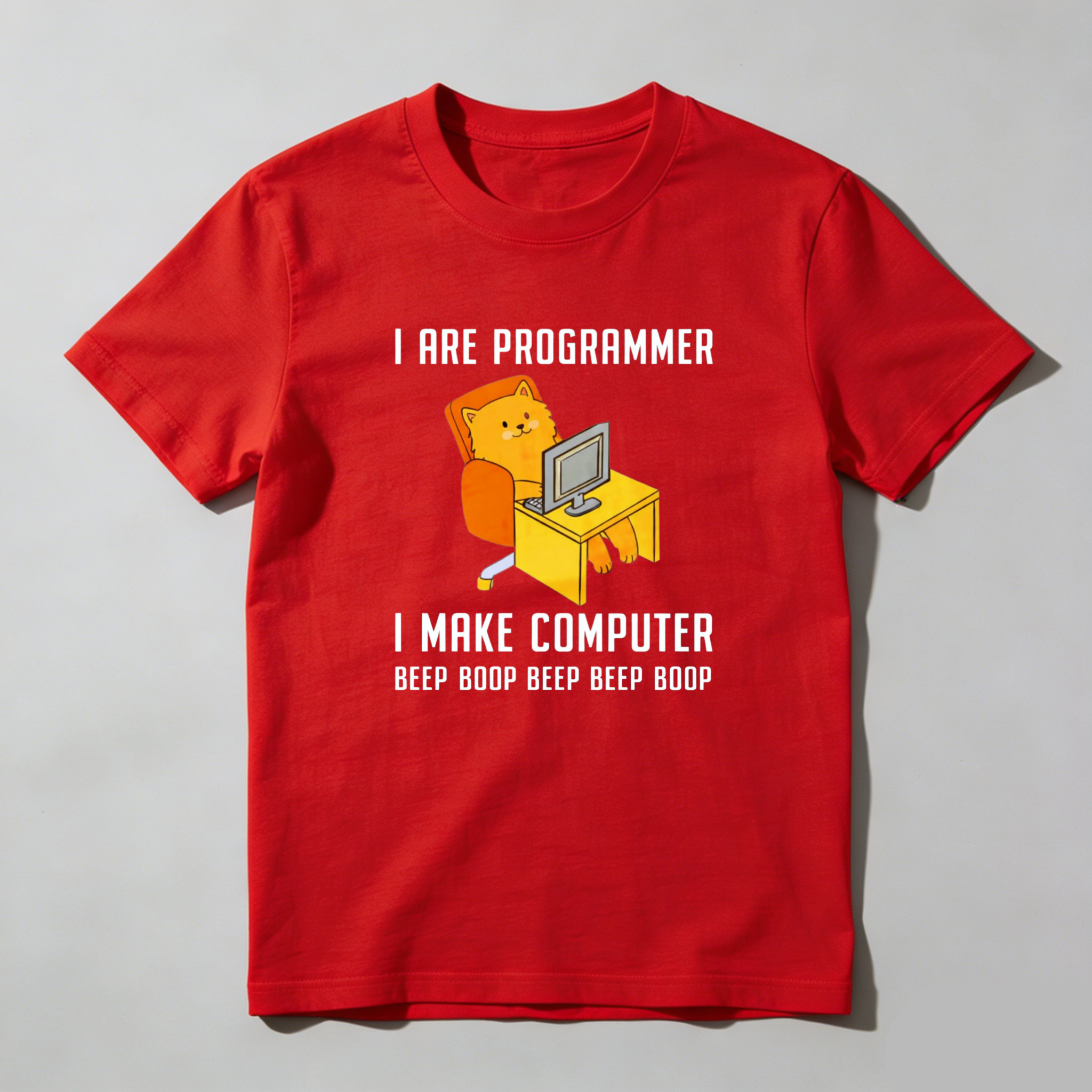 Dorawear I Are Programmer I Make Computer Beep Boop Beep Boop Pure Cotton Short Sleeve T Shirt