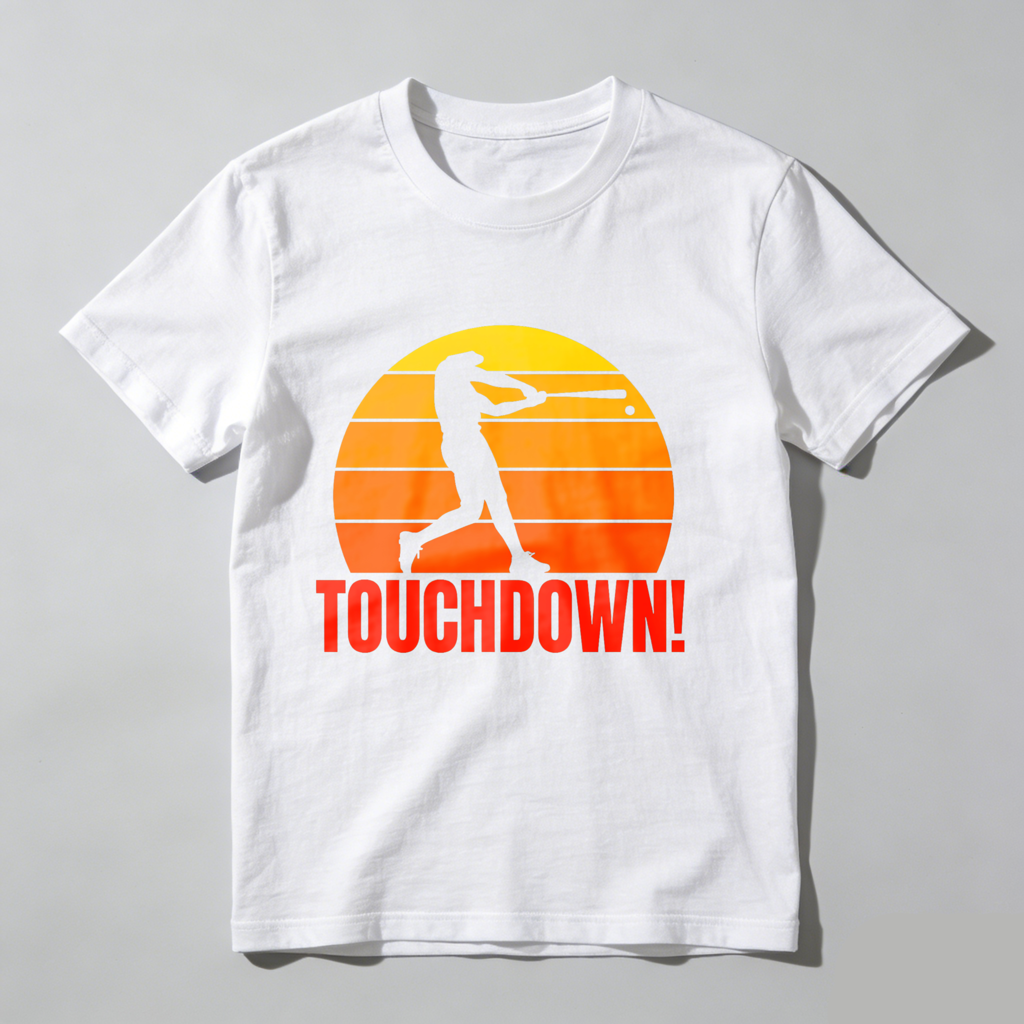 Dorawear™ Sunset Silhouette Baseball Player Touchdown  T Shirt