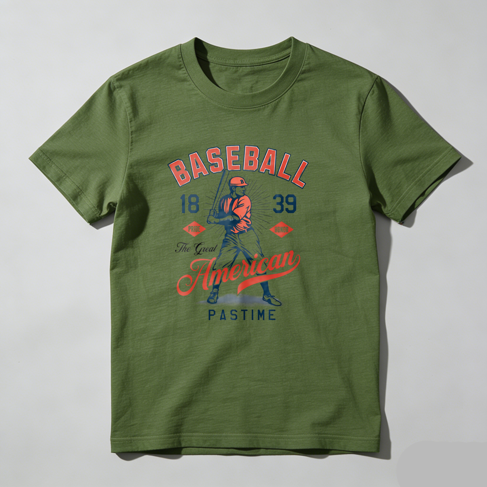 Dorawear™Baseball American Pastime 1839 Player Design T Shirt