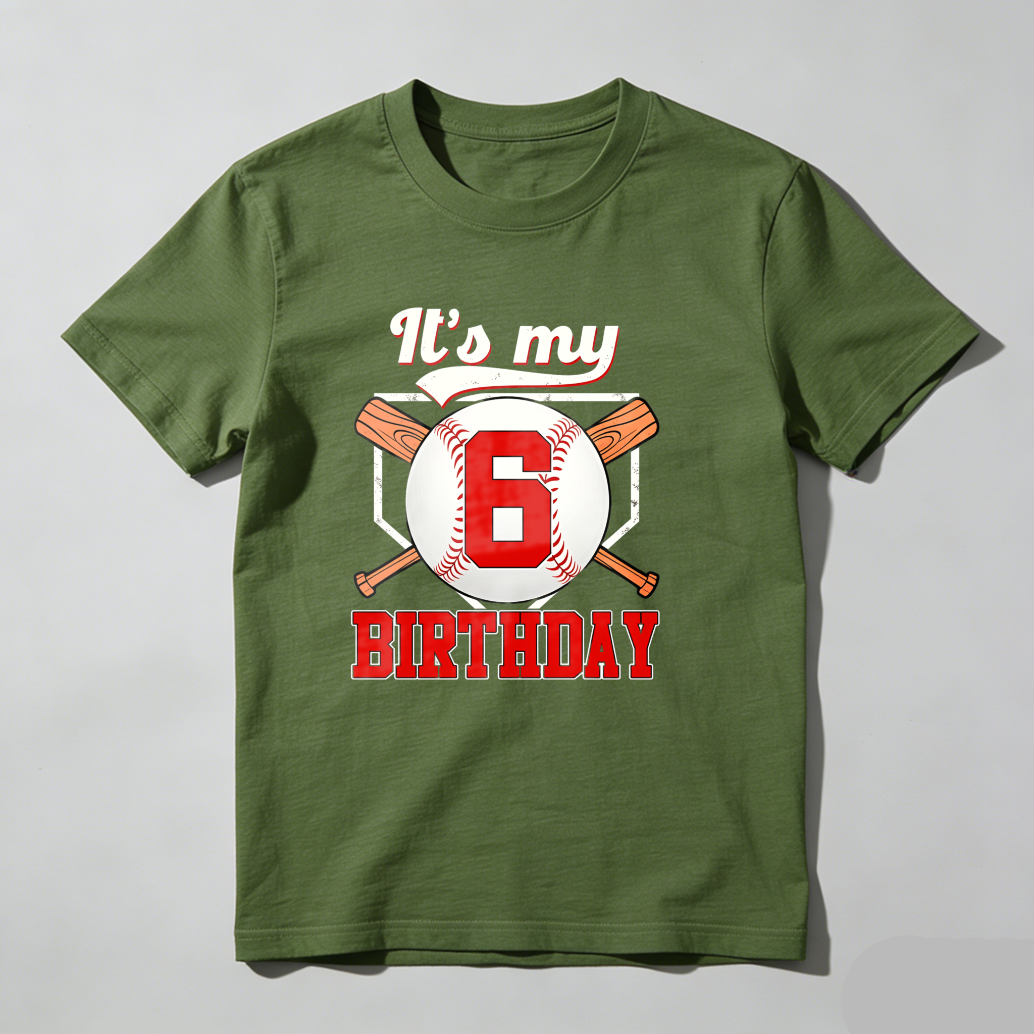 Dorawear™ It's My 6 Birthday Baseball Design T Shirt
